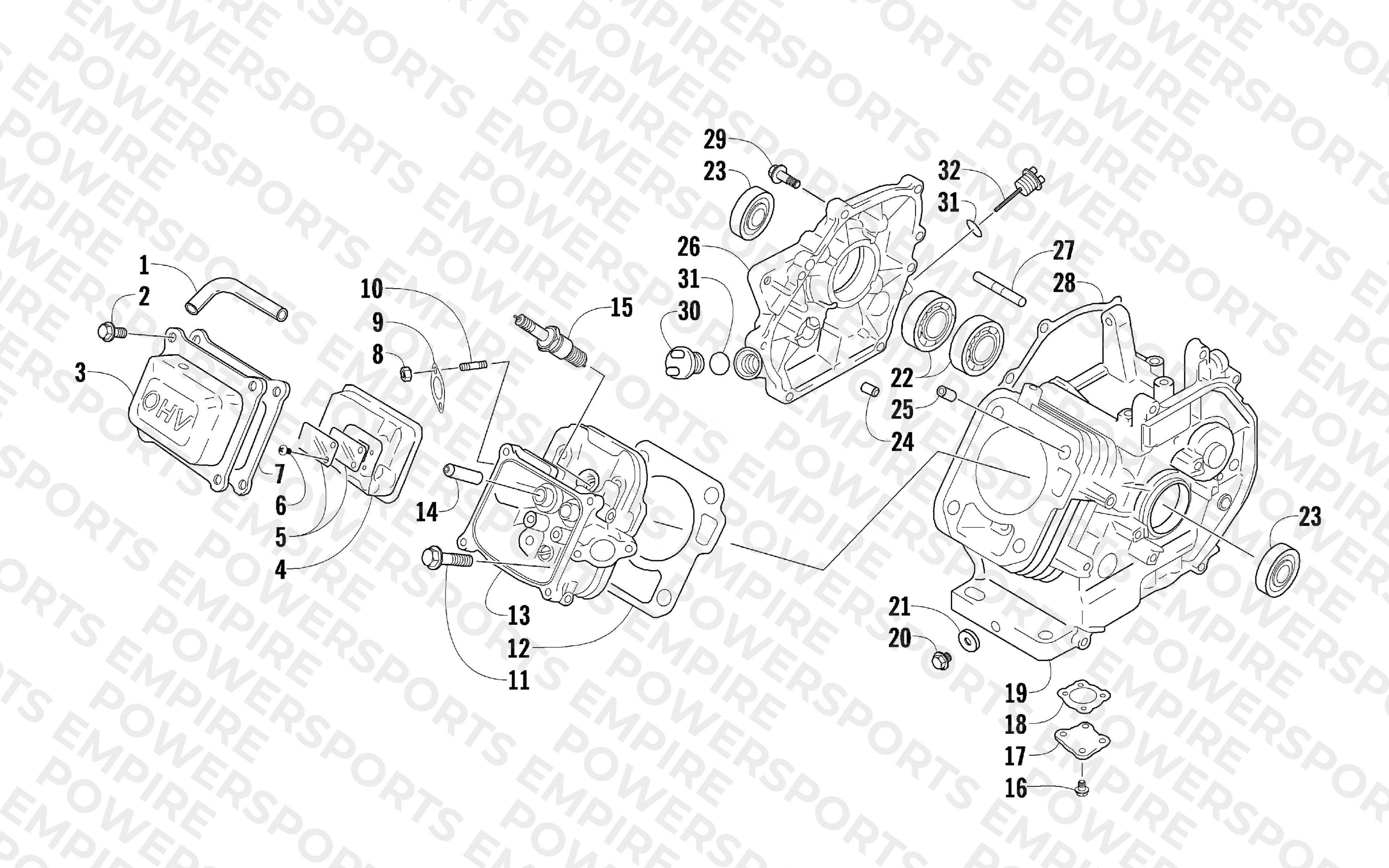 CYLINDER AND CRANKCASE