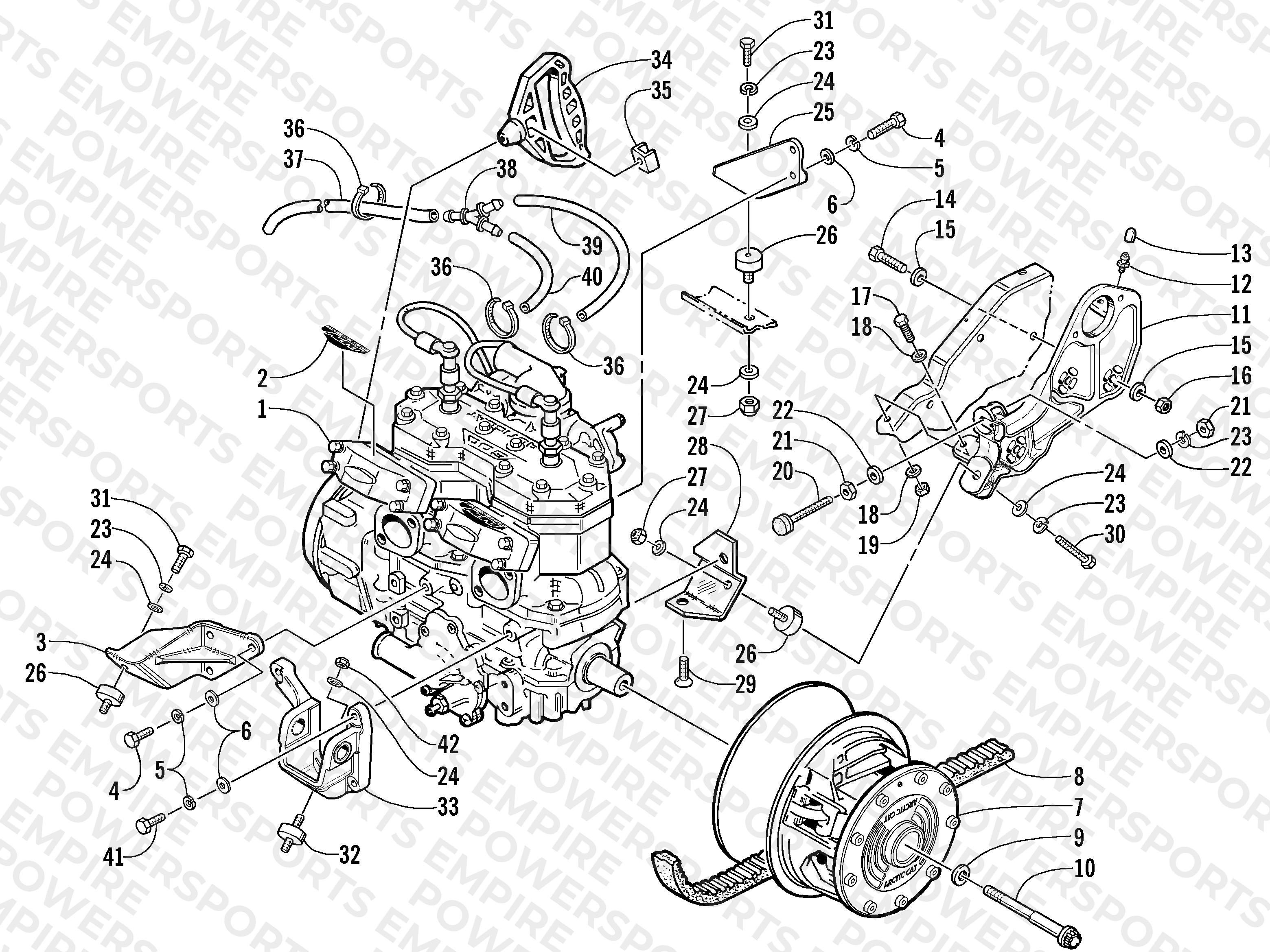 ENGINE AND RELATED PARTS