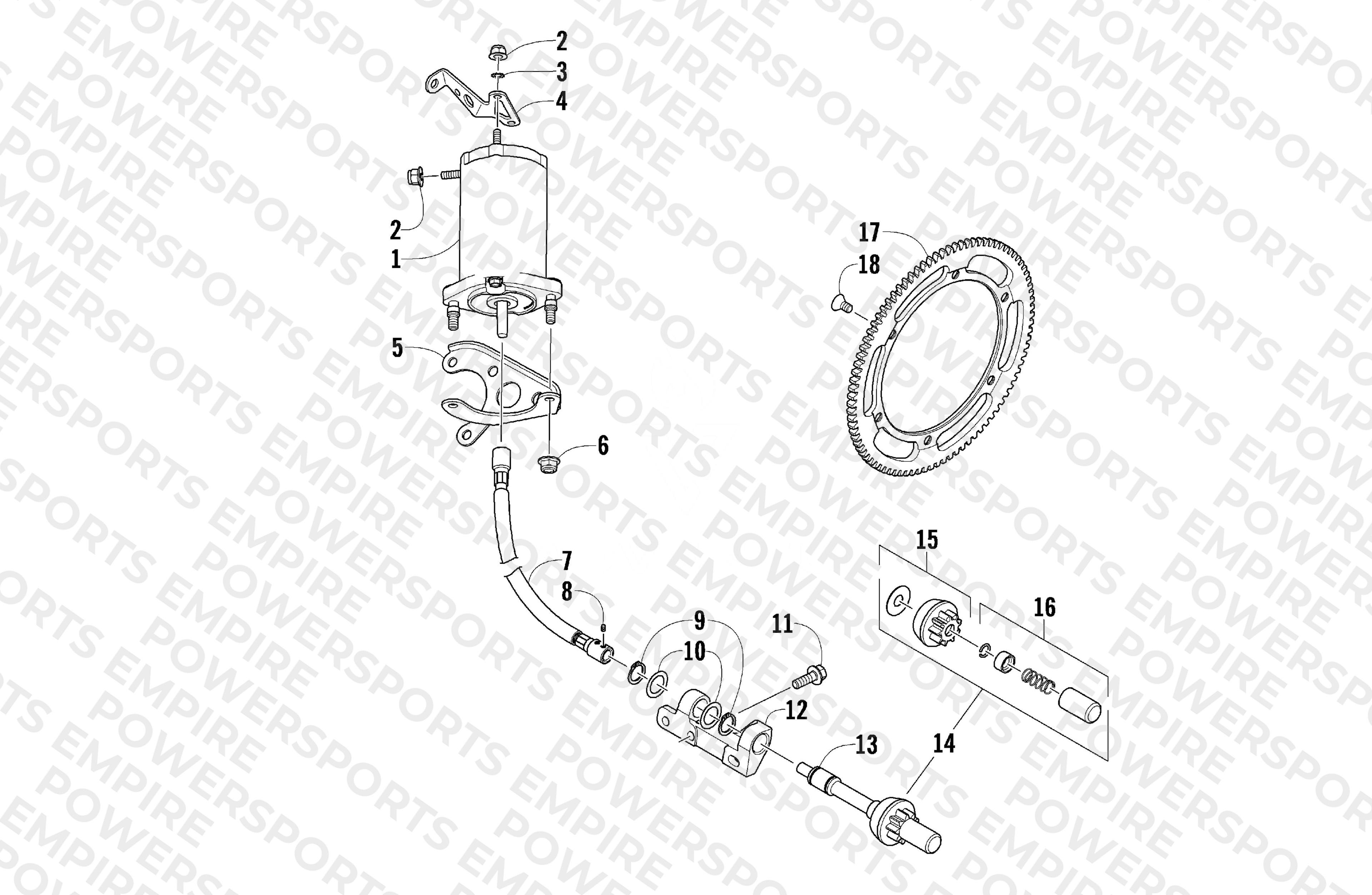 FLEX-DRIVE STARTER MOTOR ASSEMBLY