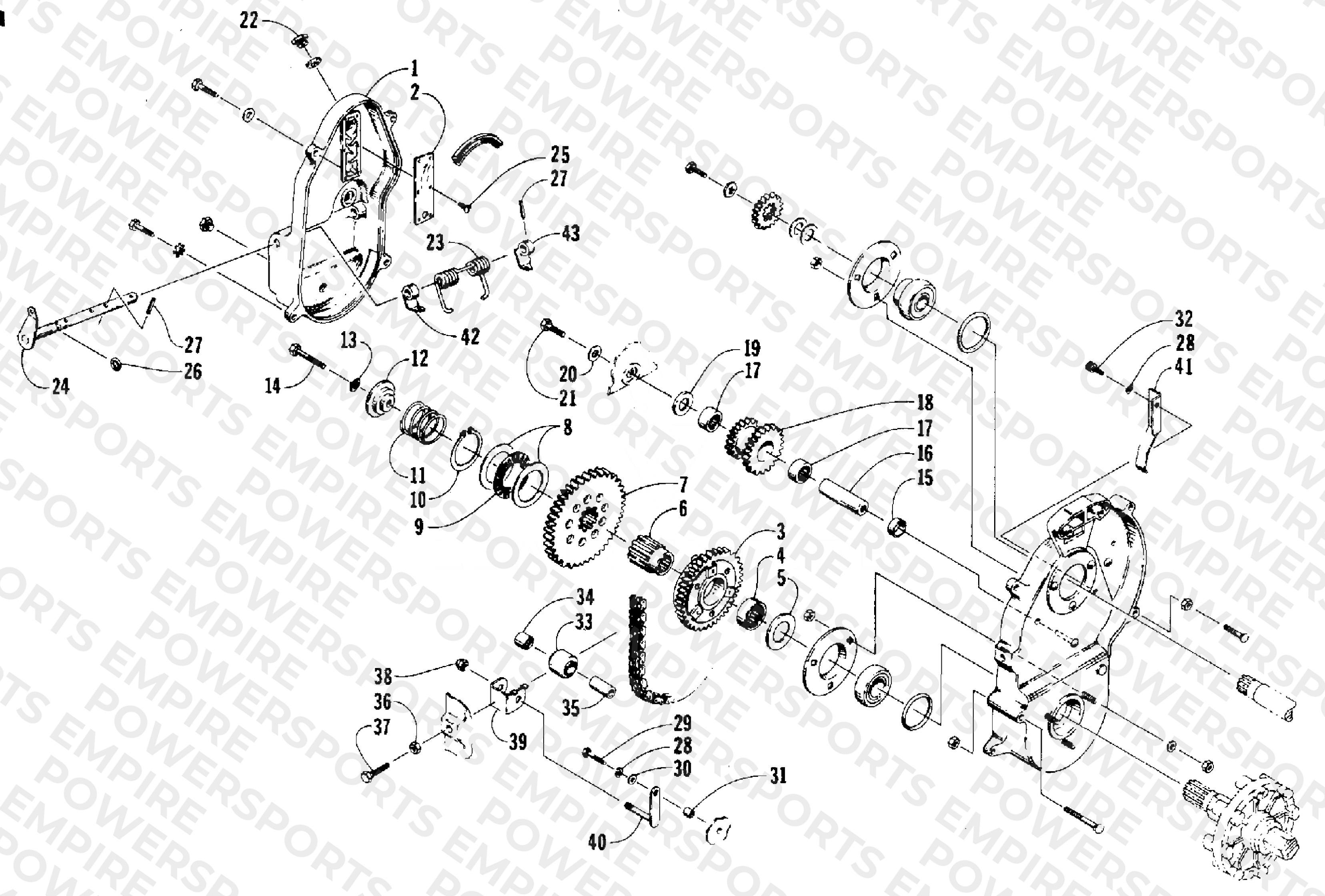 DRIVE/REVERSE DROPCASE ASSEMBLY