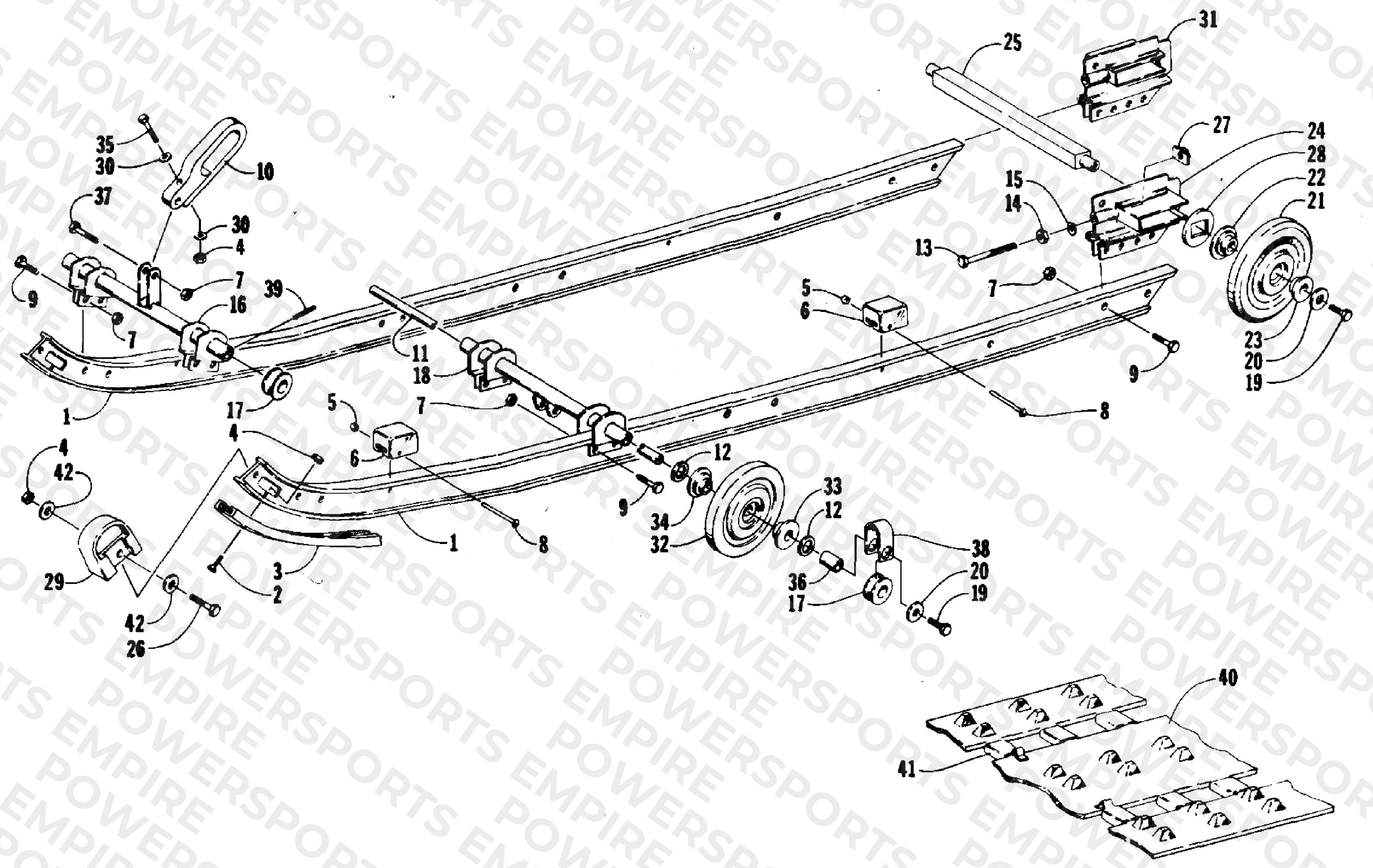 SLIDE RAIL AND TRACK ASSEMBLY