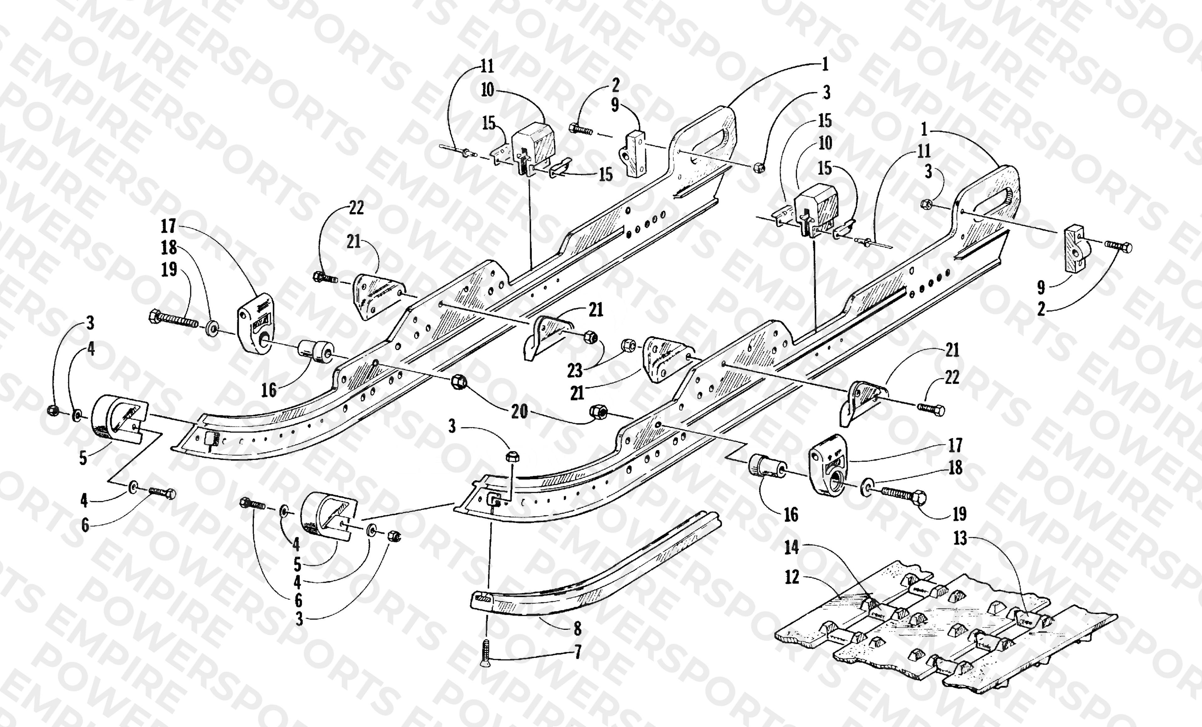 SLIDE RAIL AND TRACK ASSEMBLY