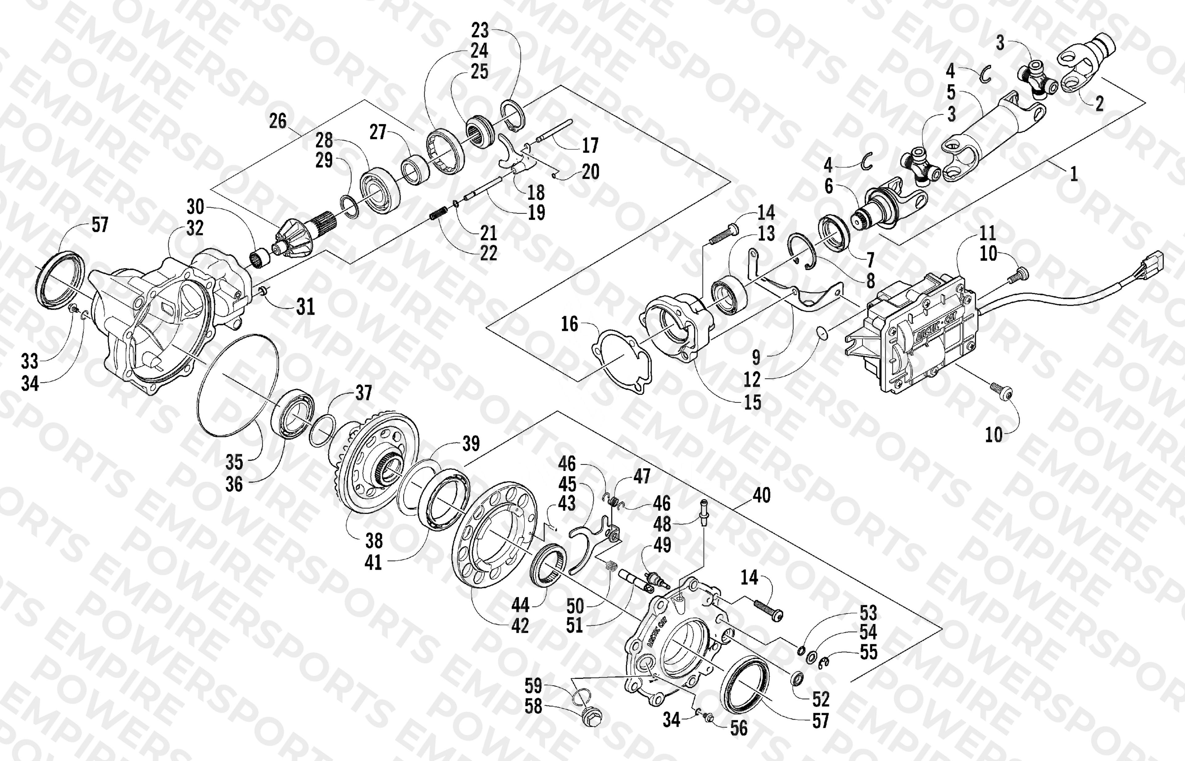 FRONT DRIVE GEARCASE ASSEMBLY