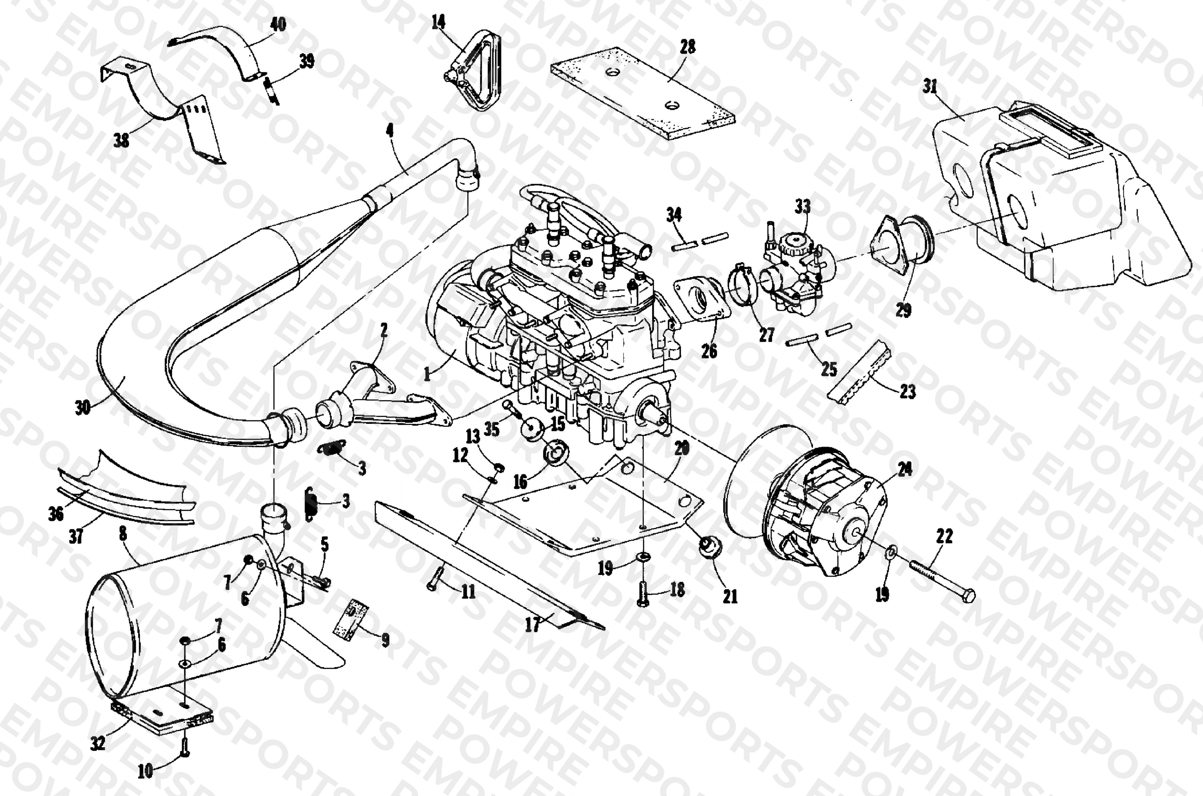 ENGINE AND RELATED PARTS