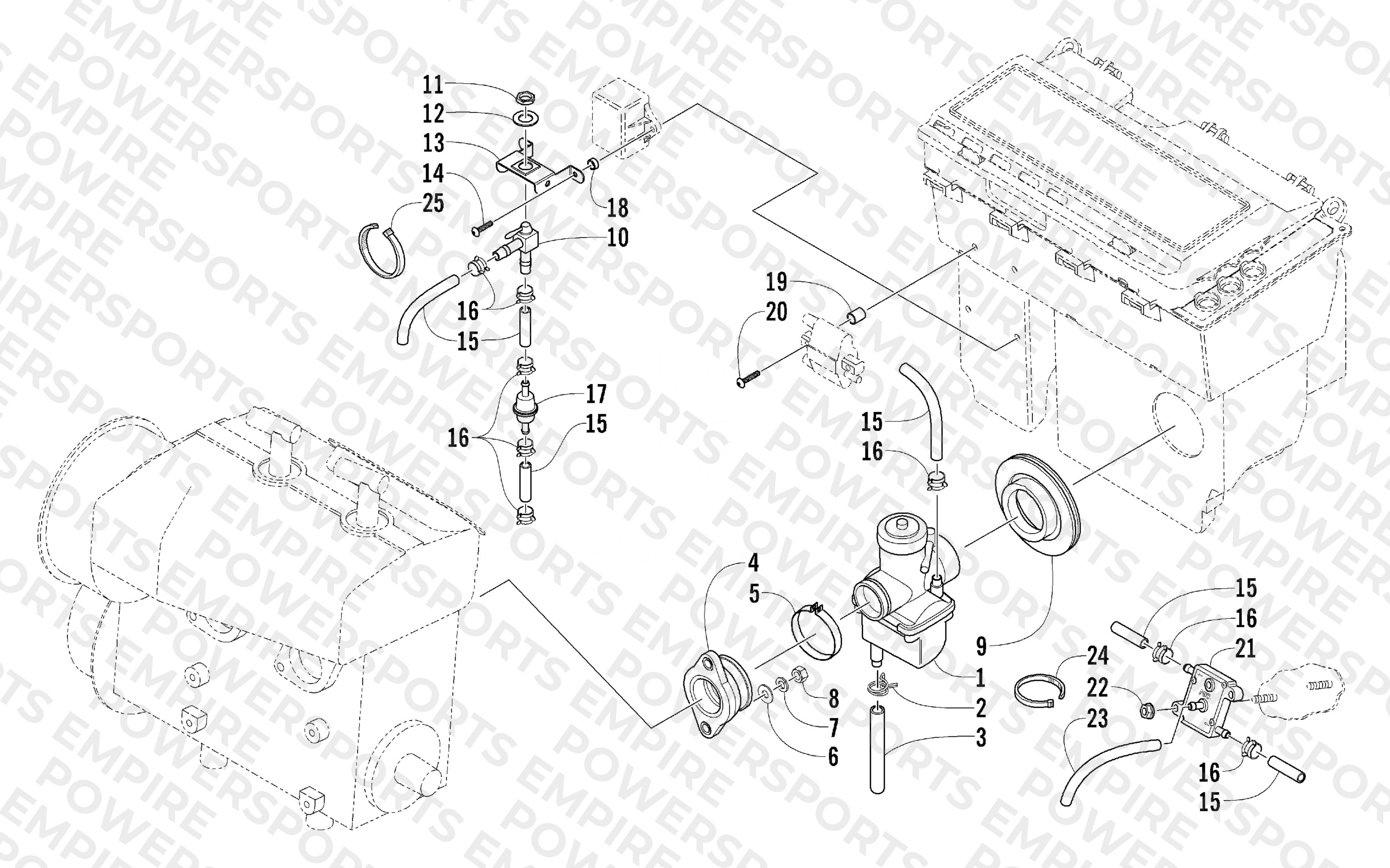 CARBURETOR AND FUEL PUMP ASSEMBLY