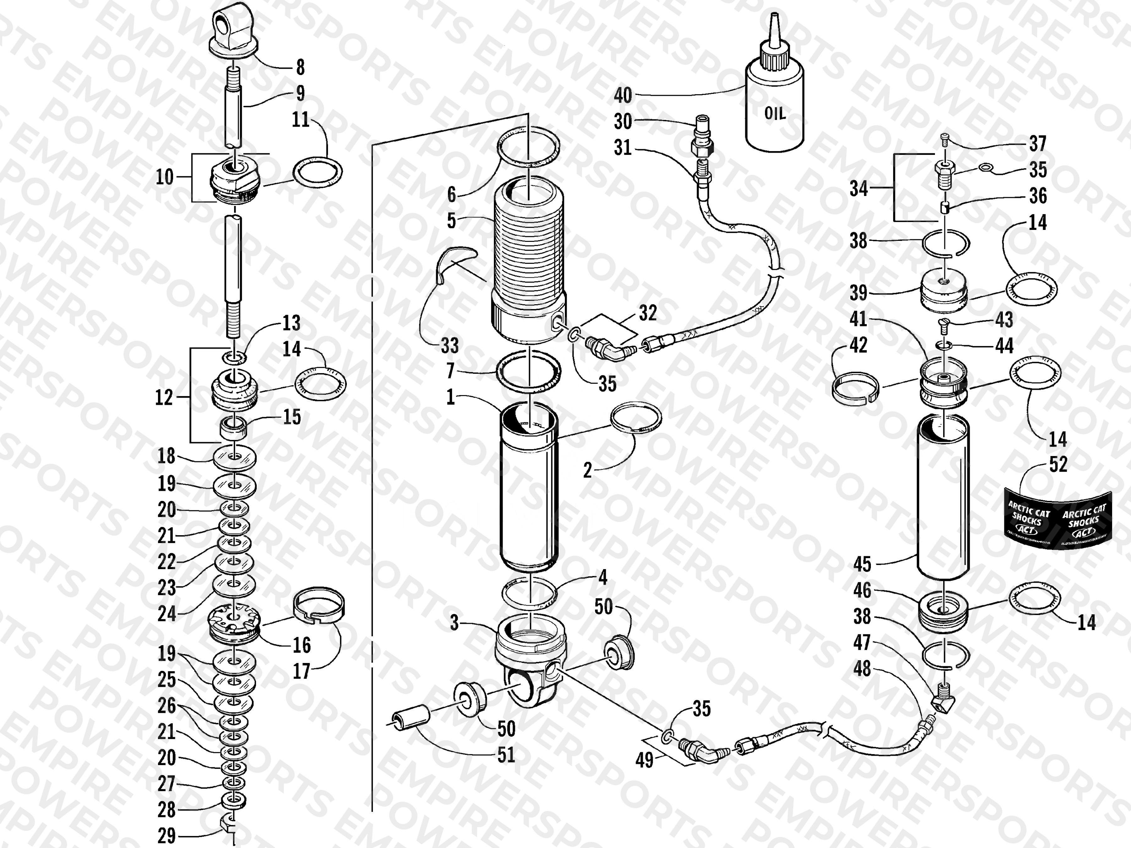 REAR SUSPENSION FRONT ARM SHOCK ABSORBER (LE)