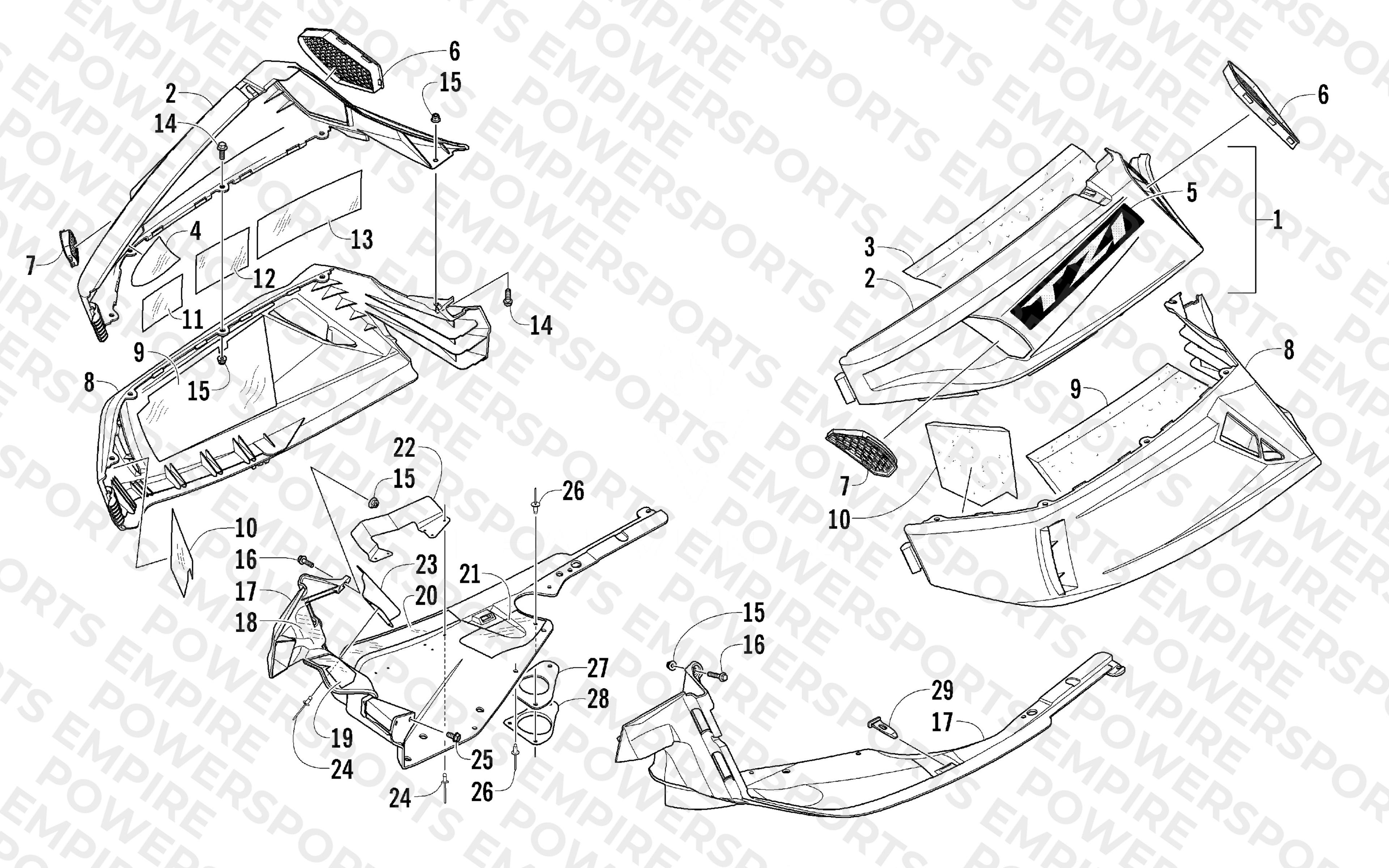 SKID PLATE AND SIDE PANEL ASSEMBLY