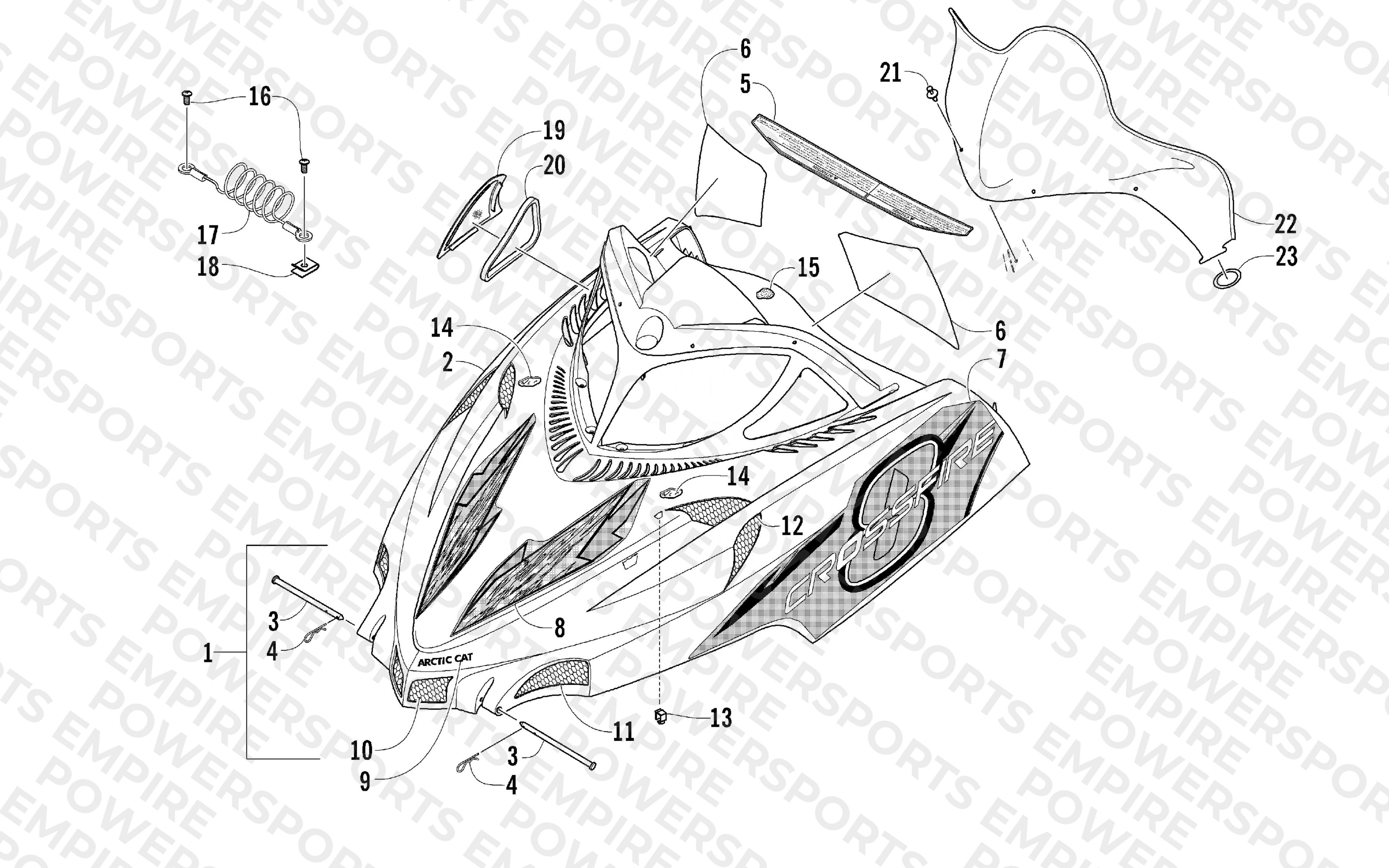 HOOD AND WINDSHIELD ASSEMBLY