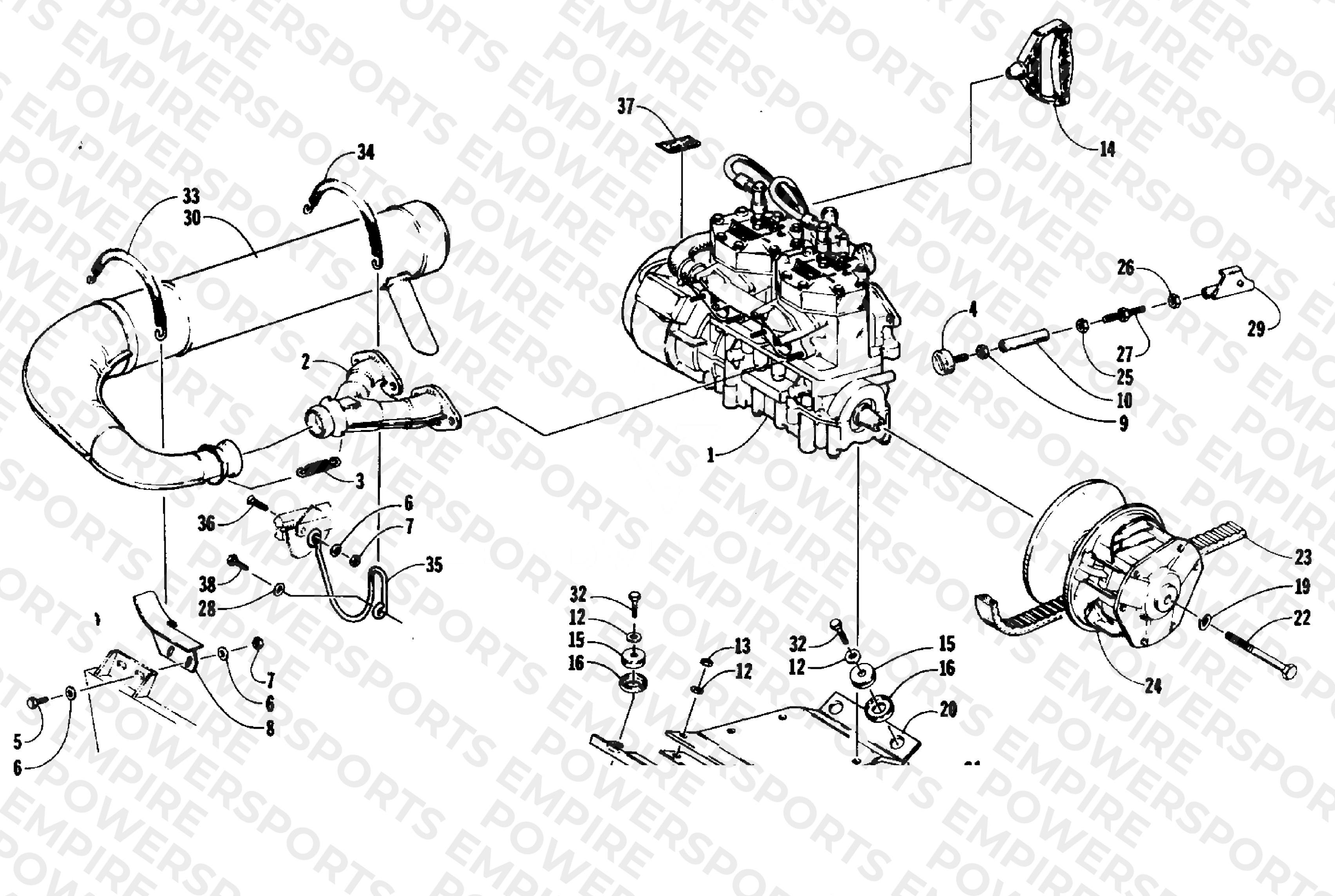 ENGINE AND RELATED PARTS