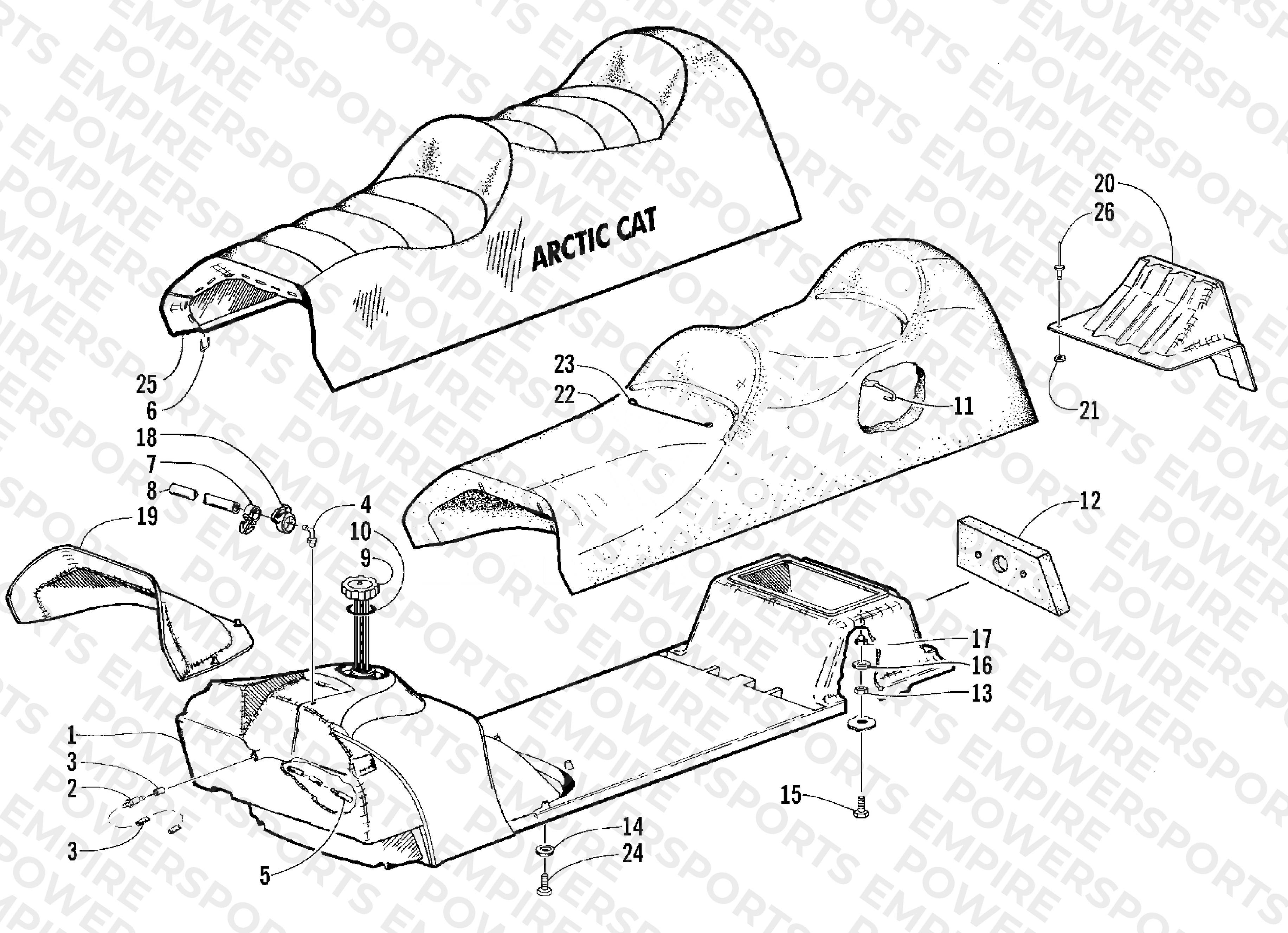 GAS TANK AND SEAT ASSEMBLY