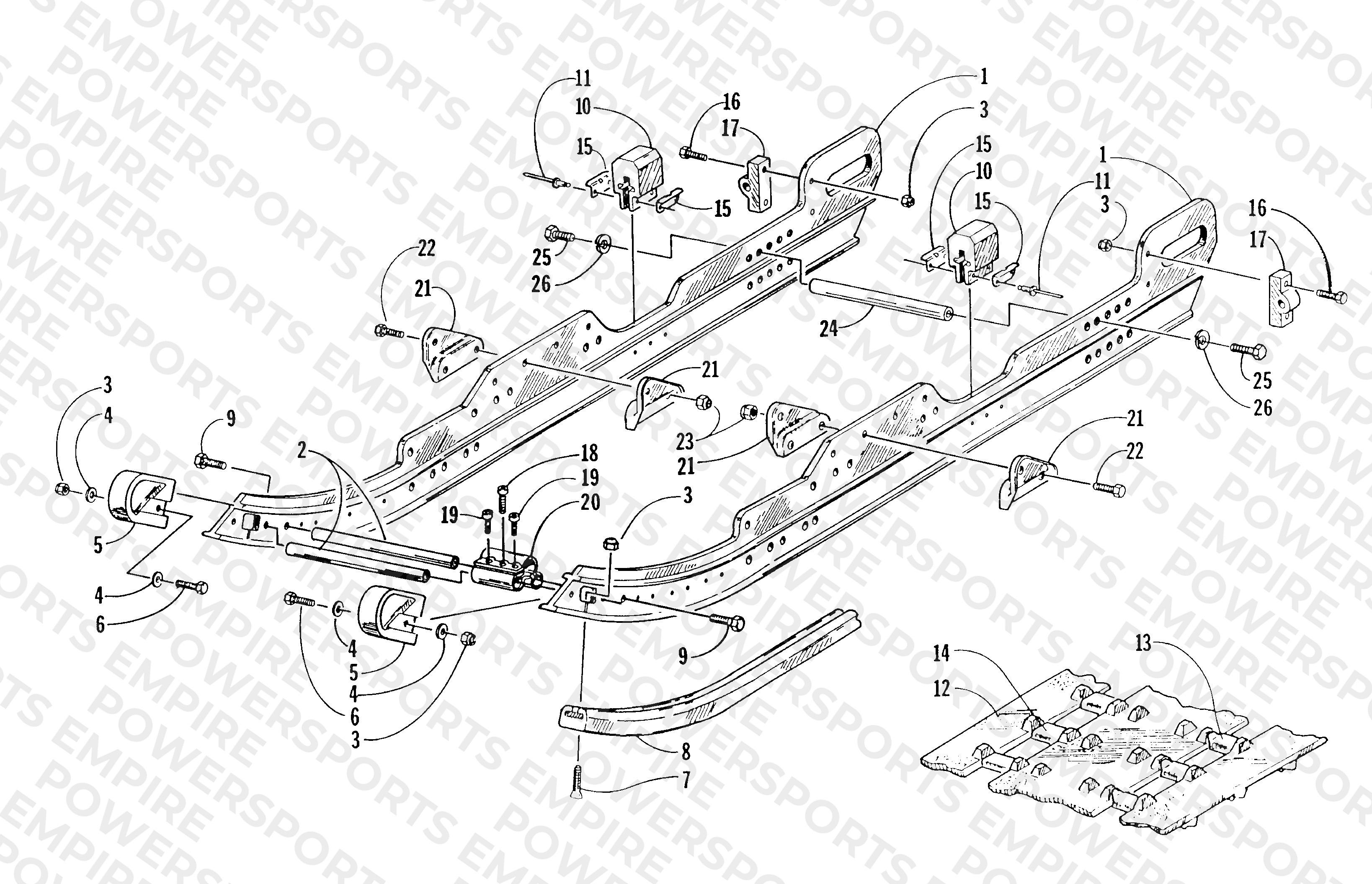 SLIDE RAIL AND TRACK ASSEMBLY