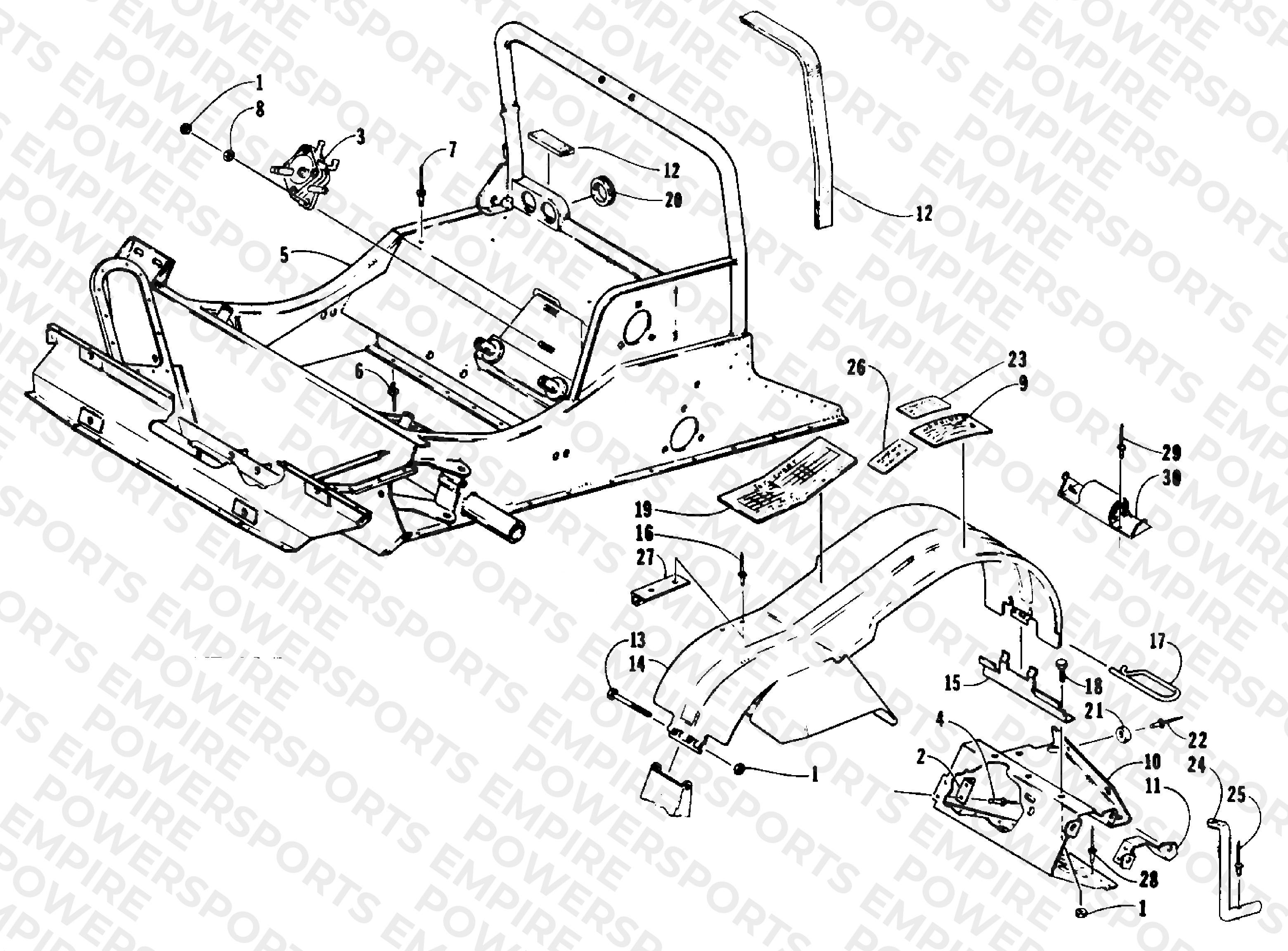 FRONT FRAME AND FOOTREST ASSEMBLY