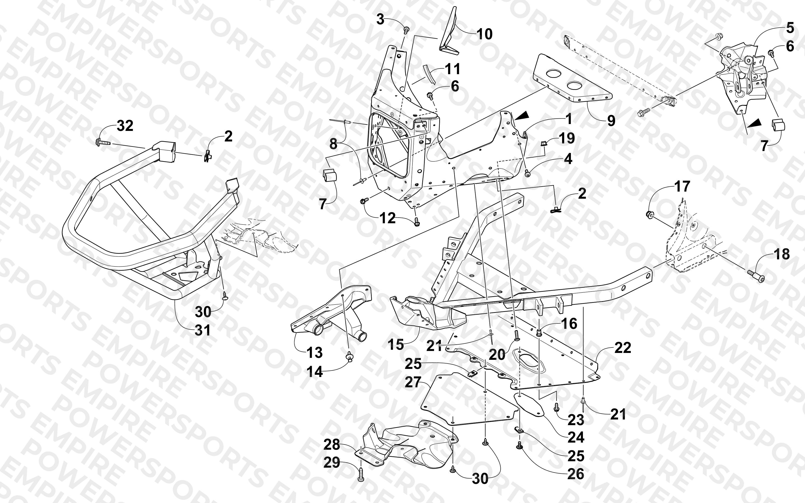 FRONT BUMPER AND FRAME ASSEMBLY