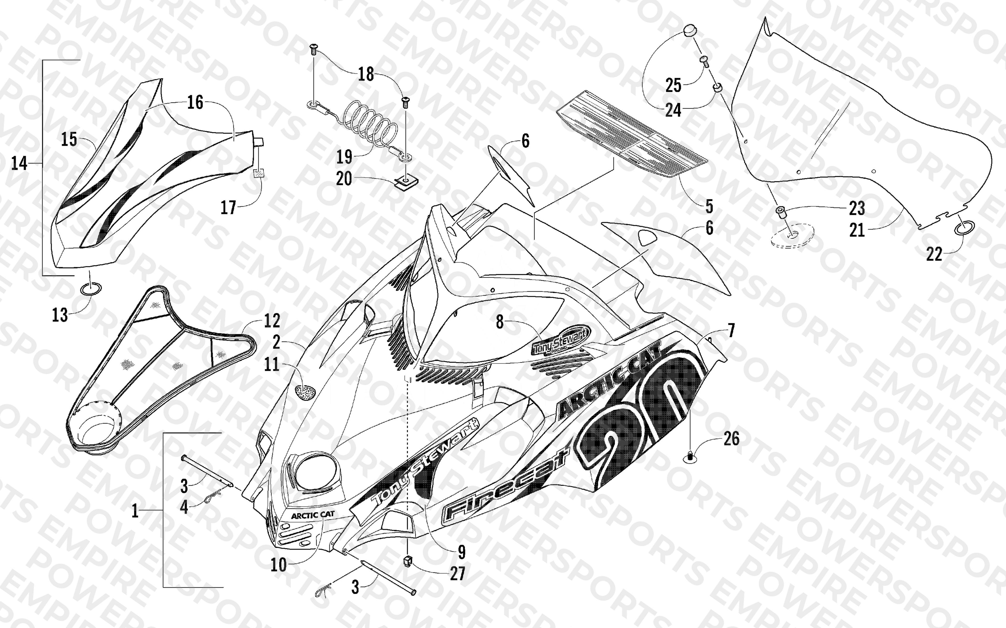 HOOD AND WINDSHIELD ASSEMBLY