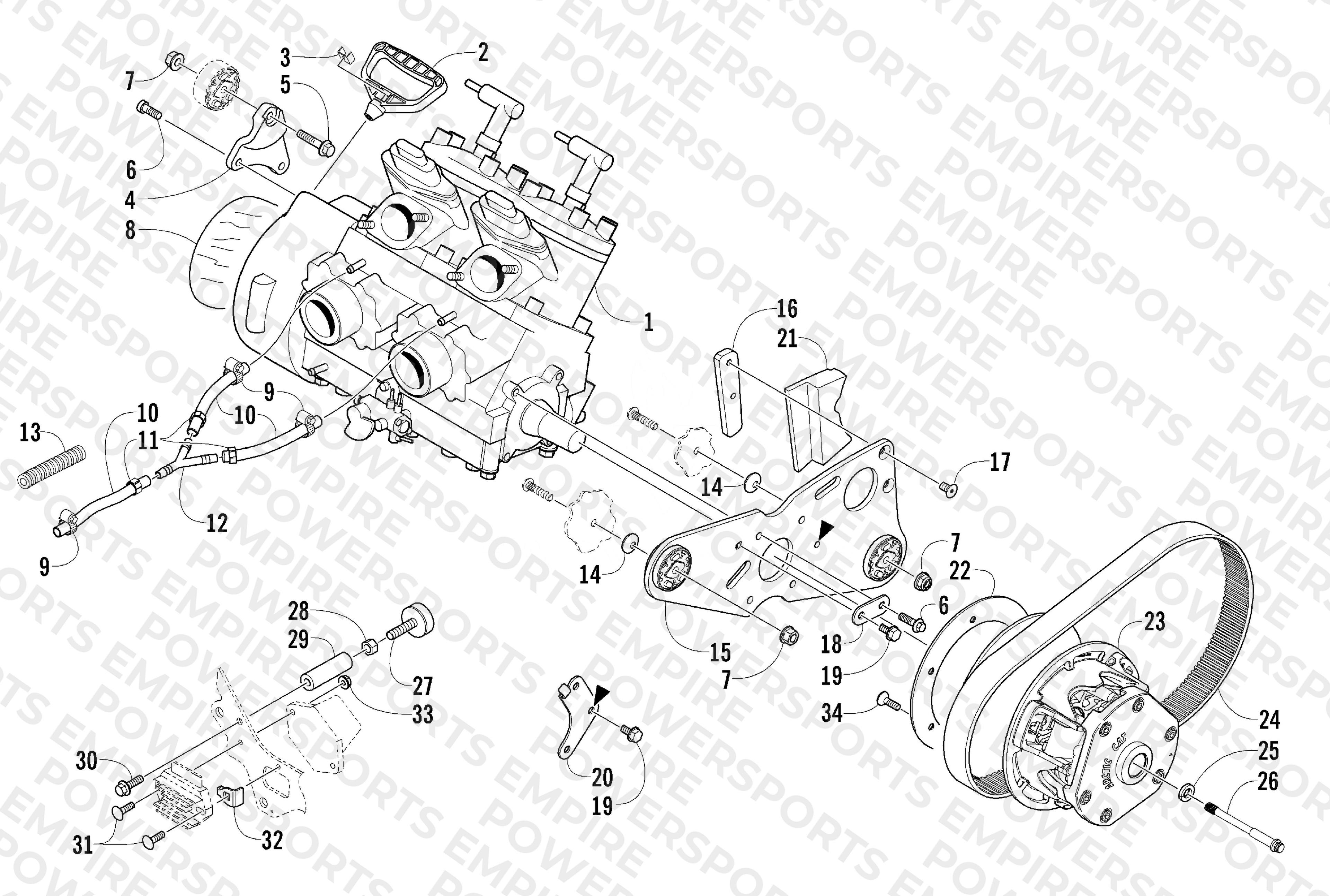 ENGINE AND RELATED PARTS