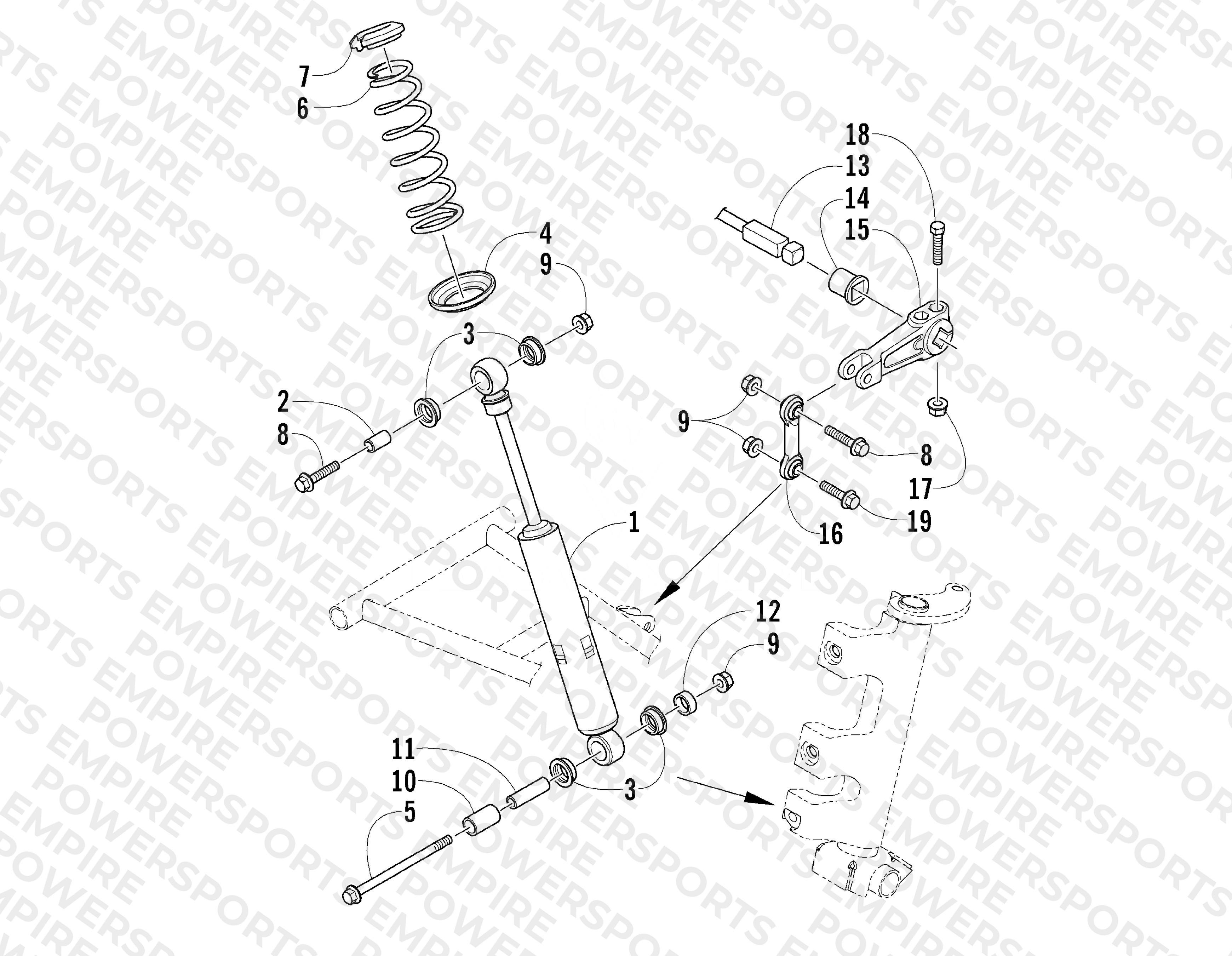 SHOCK ABSORBER AND SWAY BAR ASSEMBLY