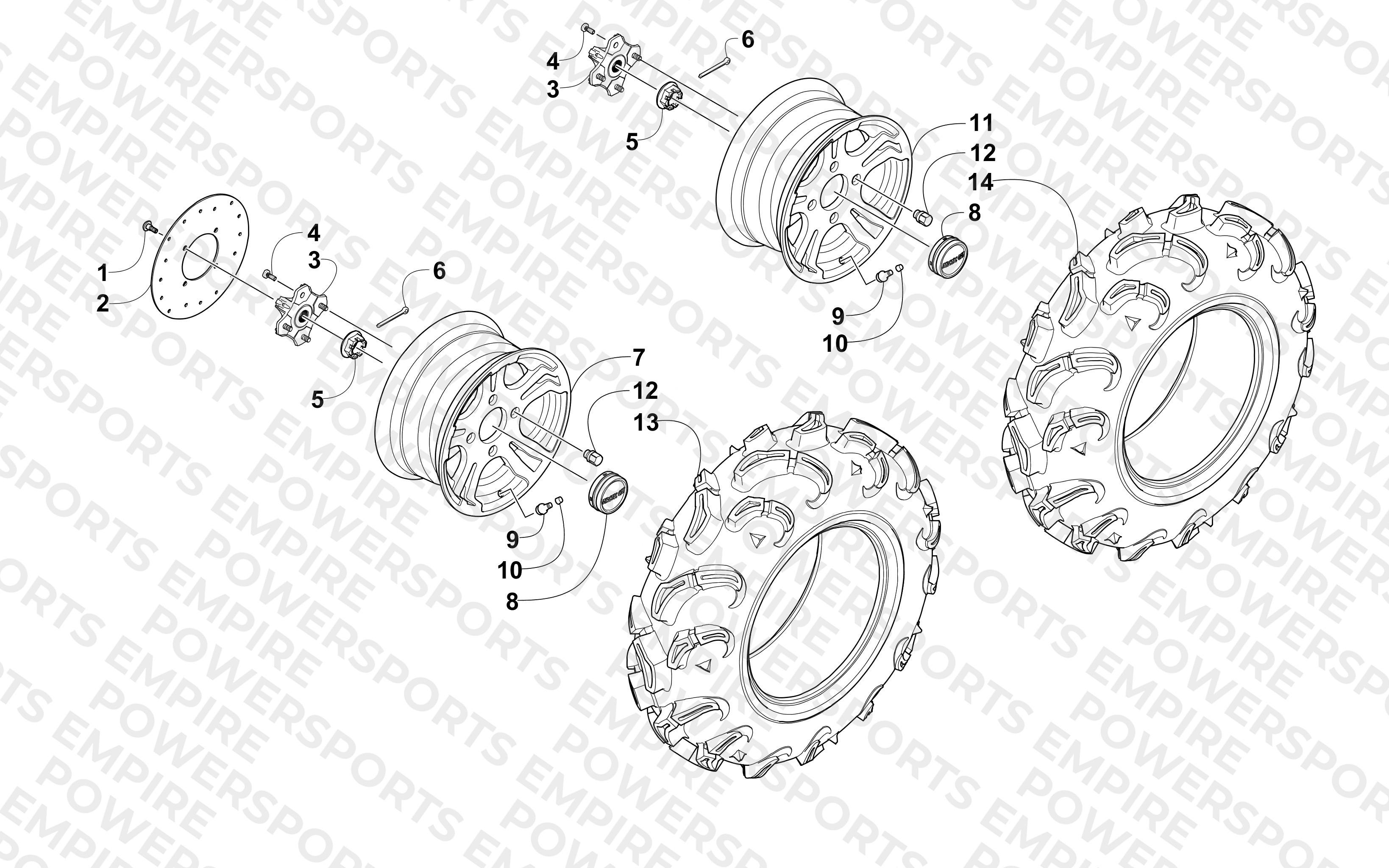 WHEEL AND TIRE ASSEMBLY