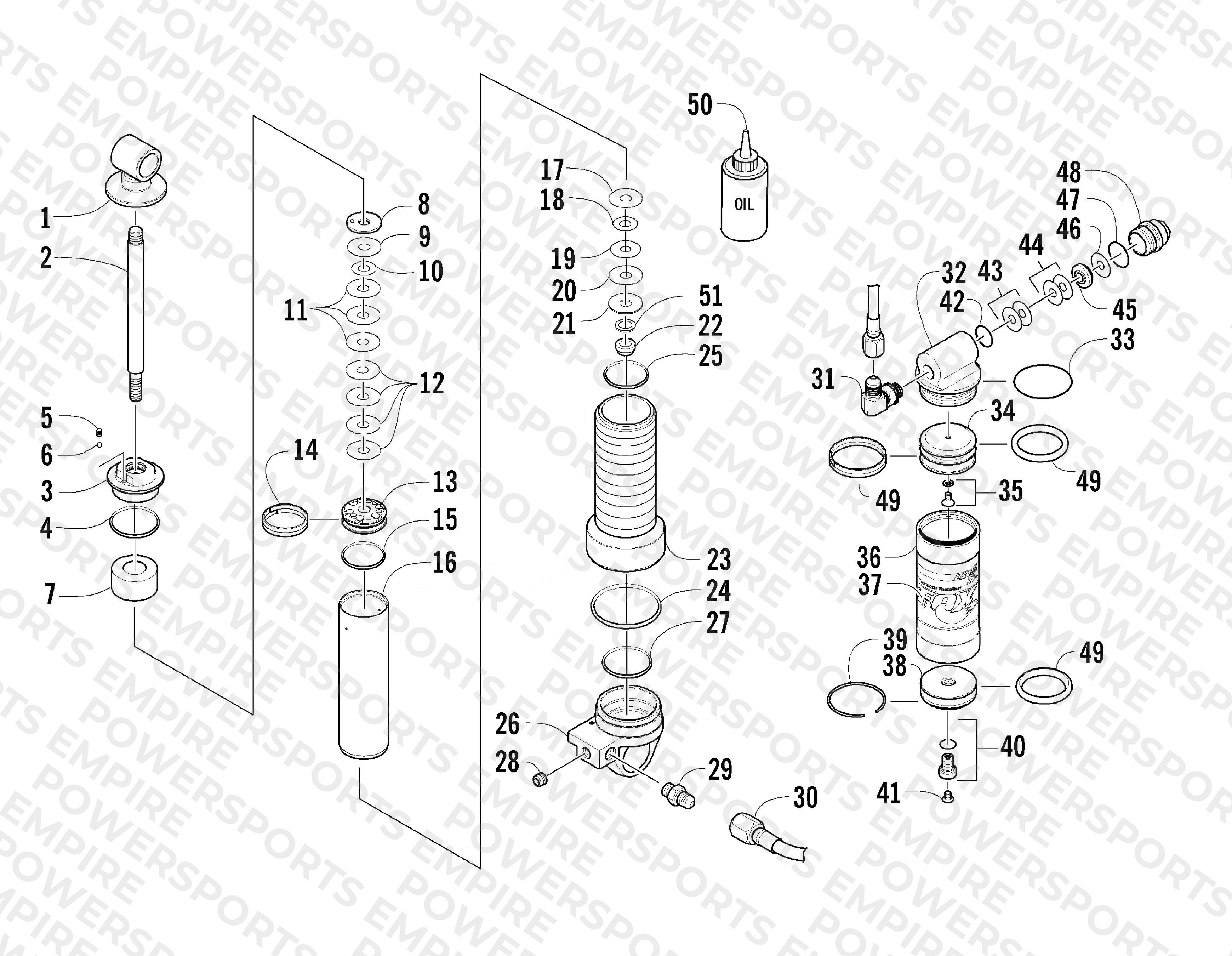REAR SUSPENSION FRONT ARM SHOCK ABSORBER
