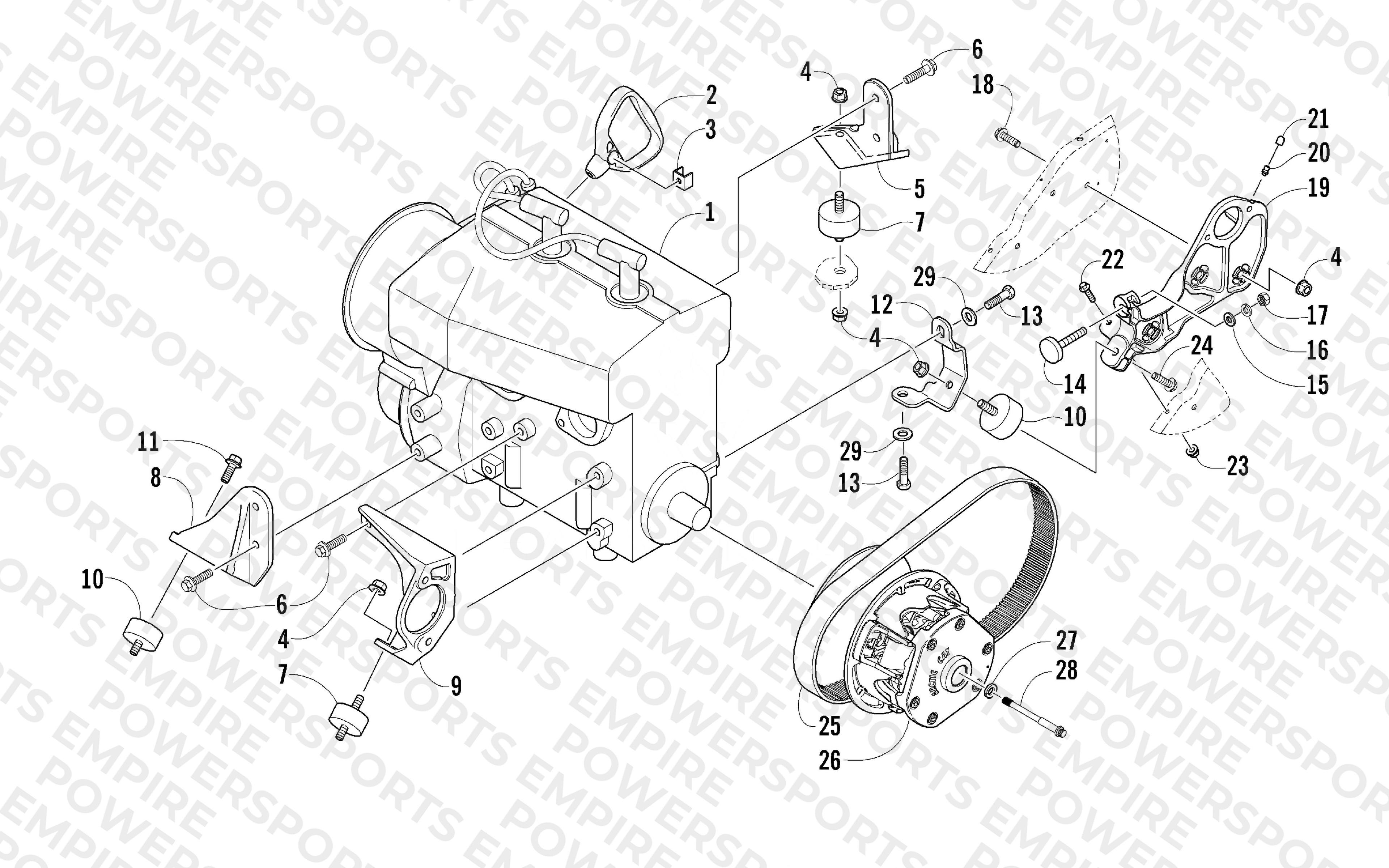 ENGINE AND RELATED PARTS
