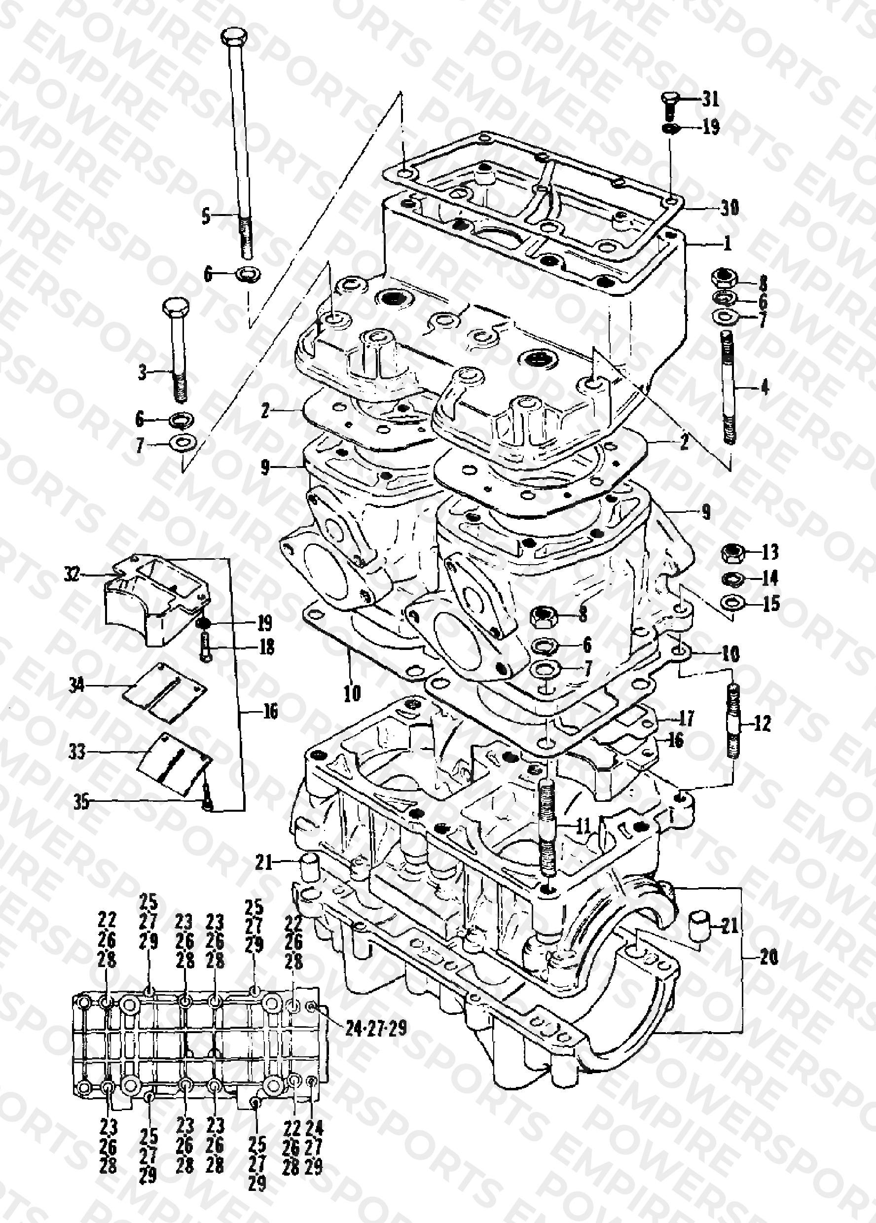 CRANKCASE AND CYLINDER