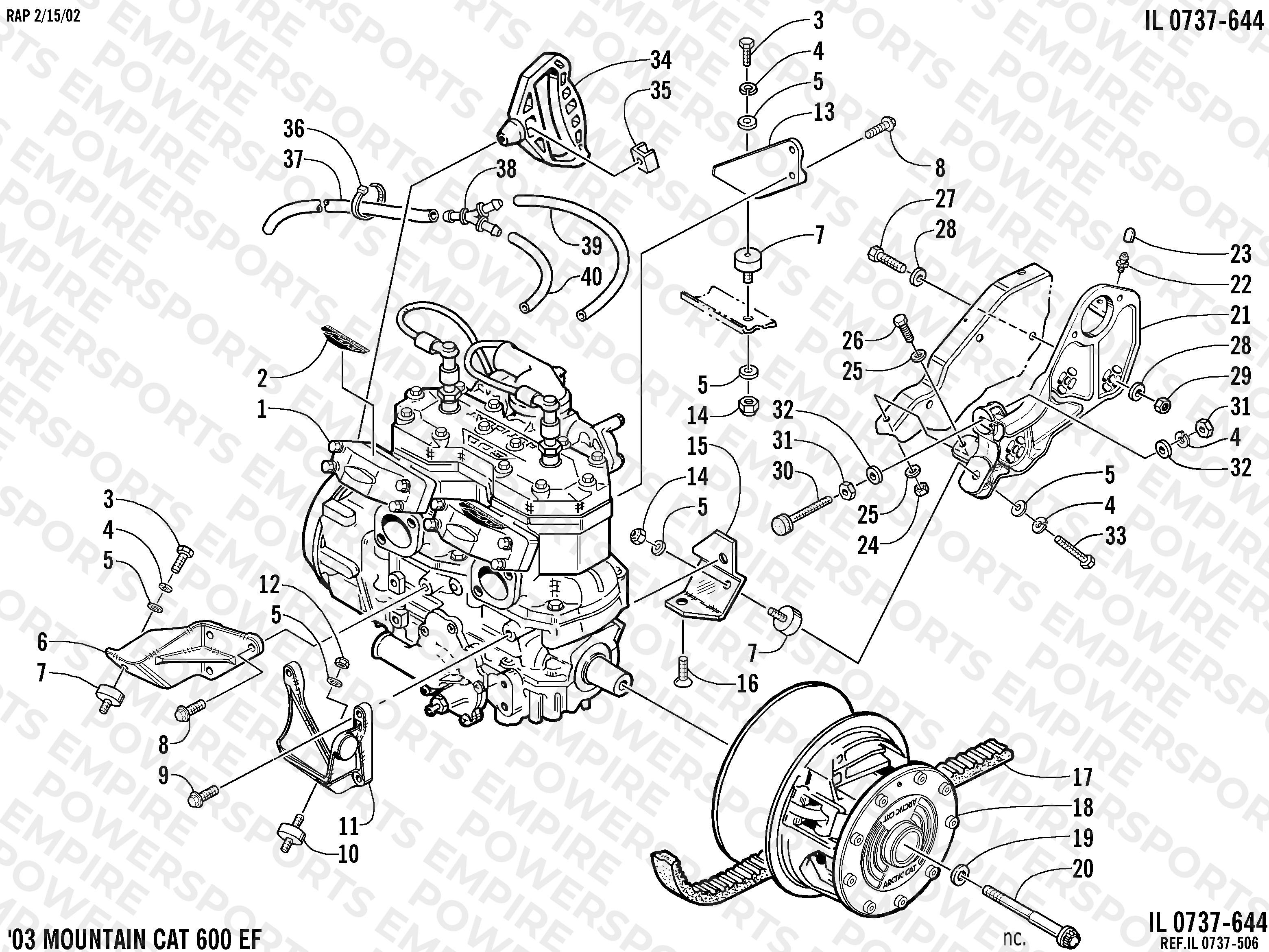 ENGINE AND RELATED PARTS
