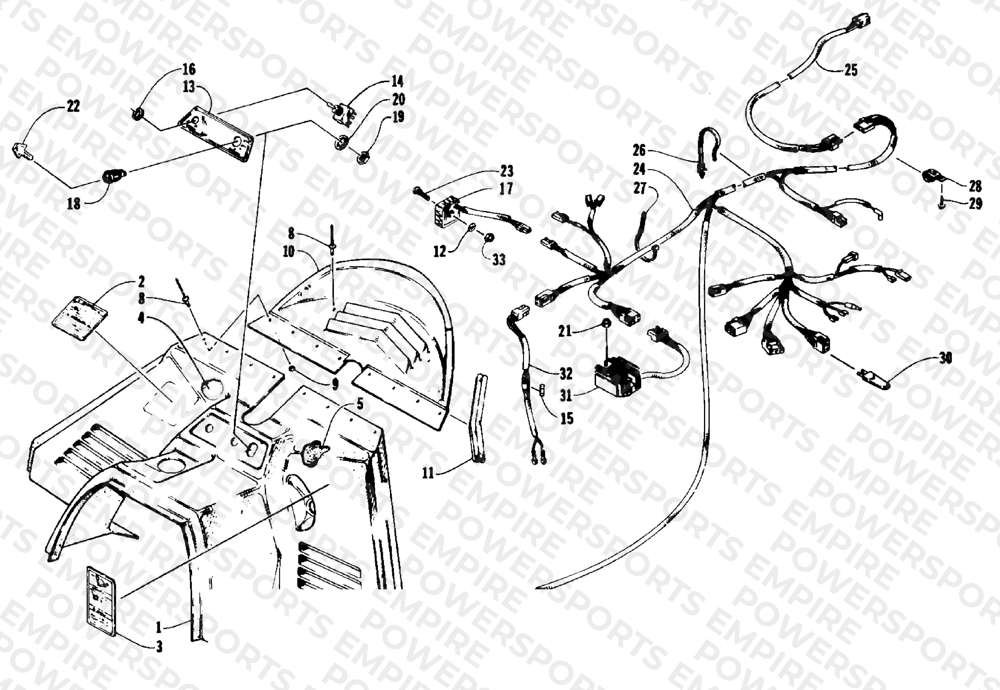 CONSOLE, SWITCHES, AND WIRING ASSEMBLIES
