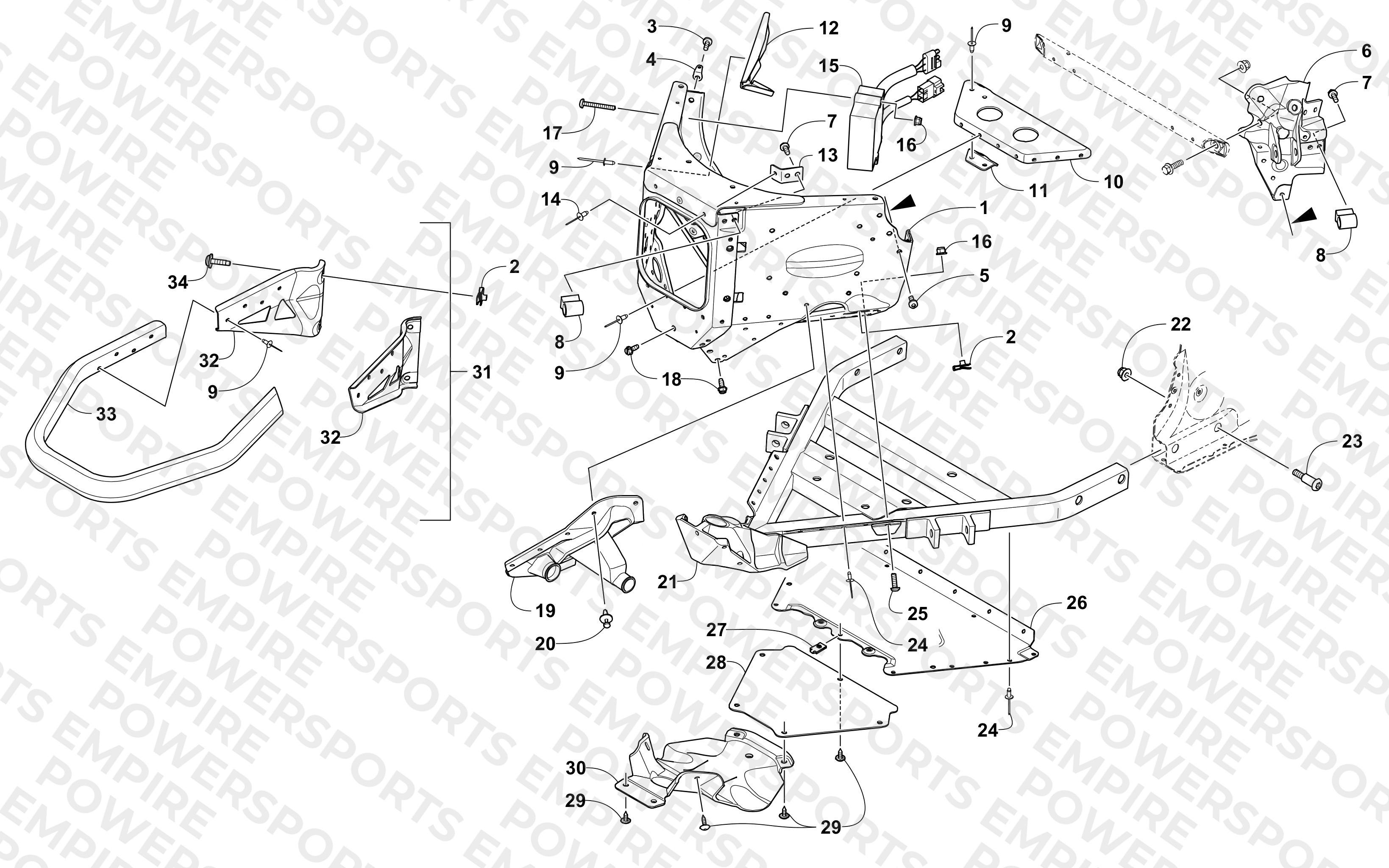 FRONT BUMPER AND FRAME ASSEMBLY