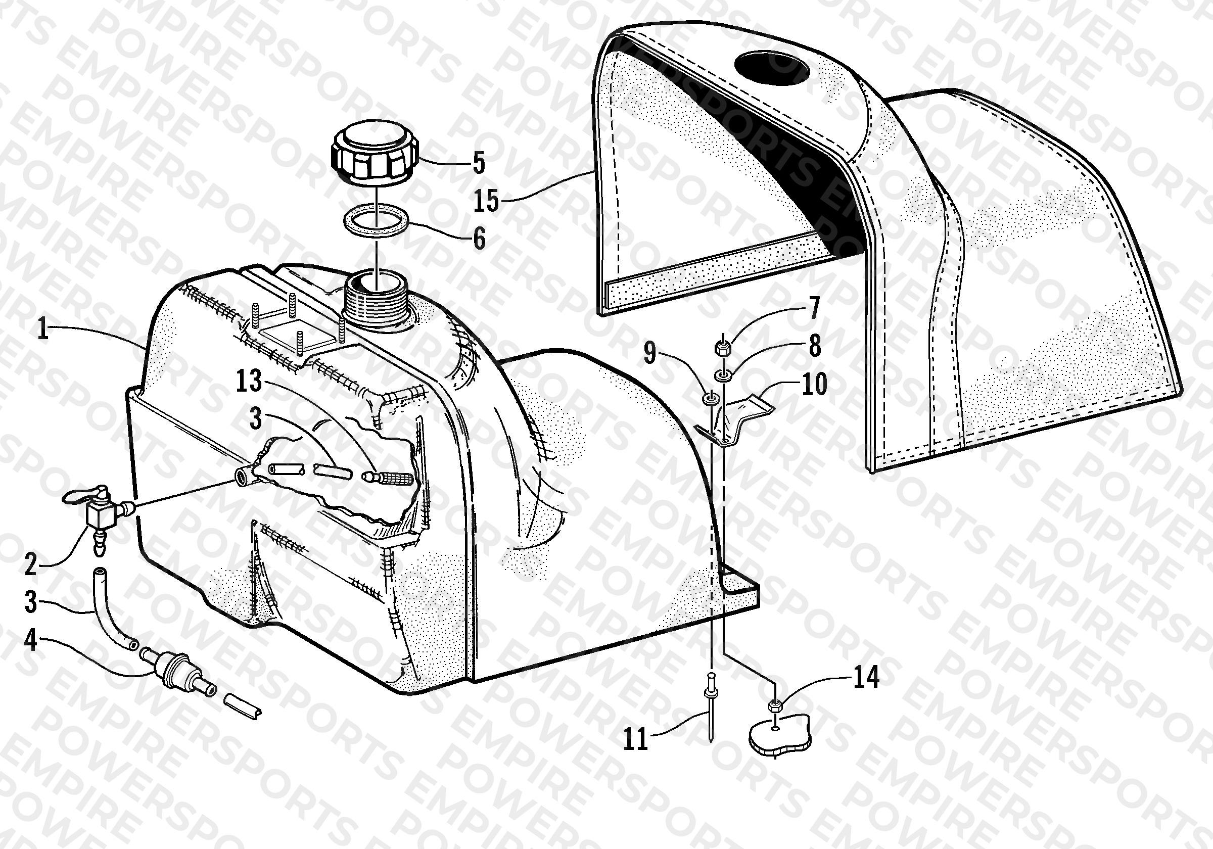 GAS TANK AND COVER