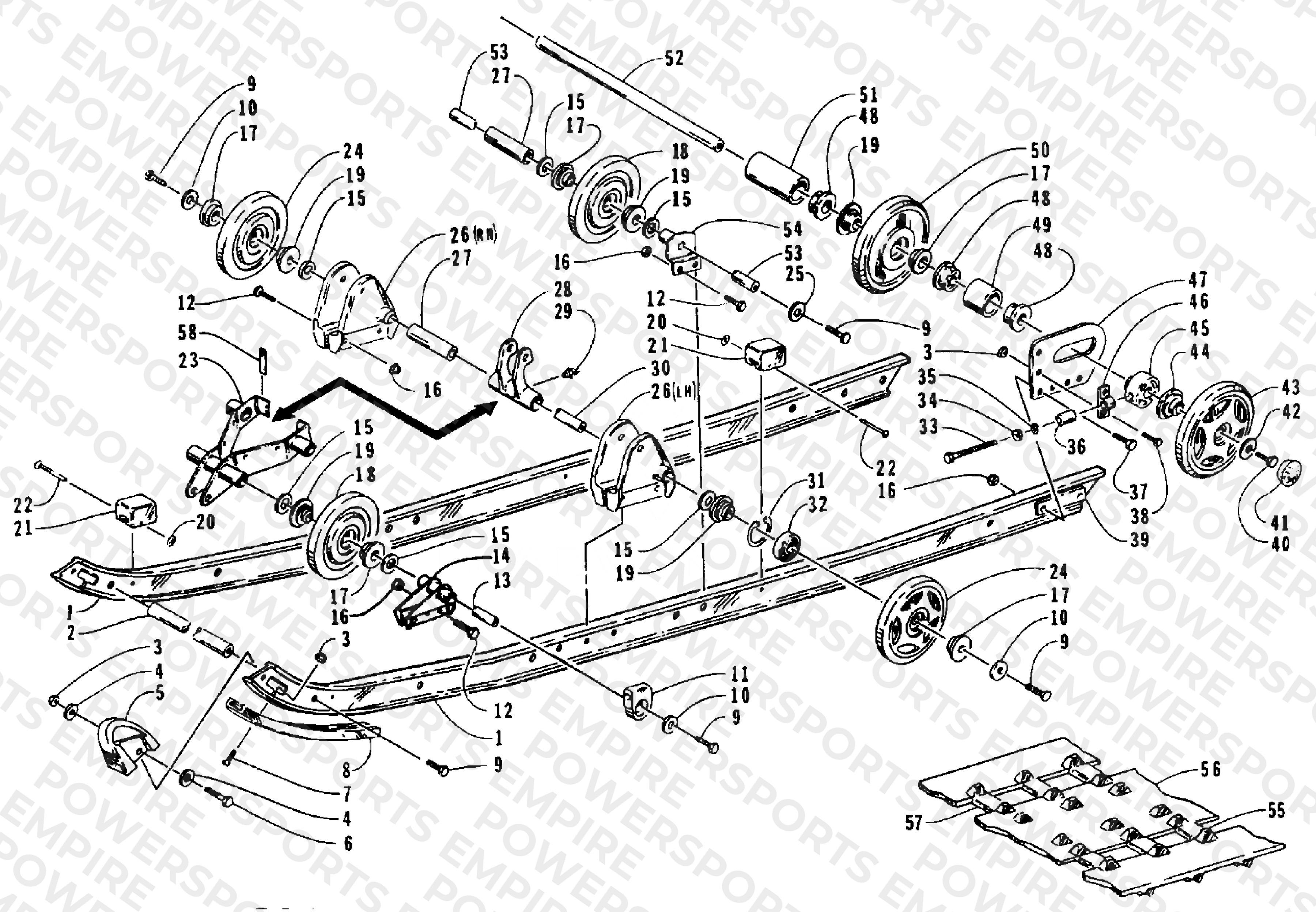 SLIDE RAIL AND TRACK ASSEMBLY
