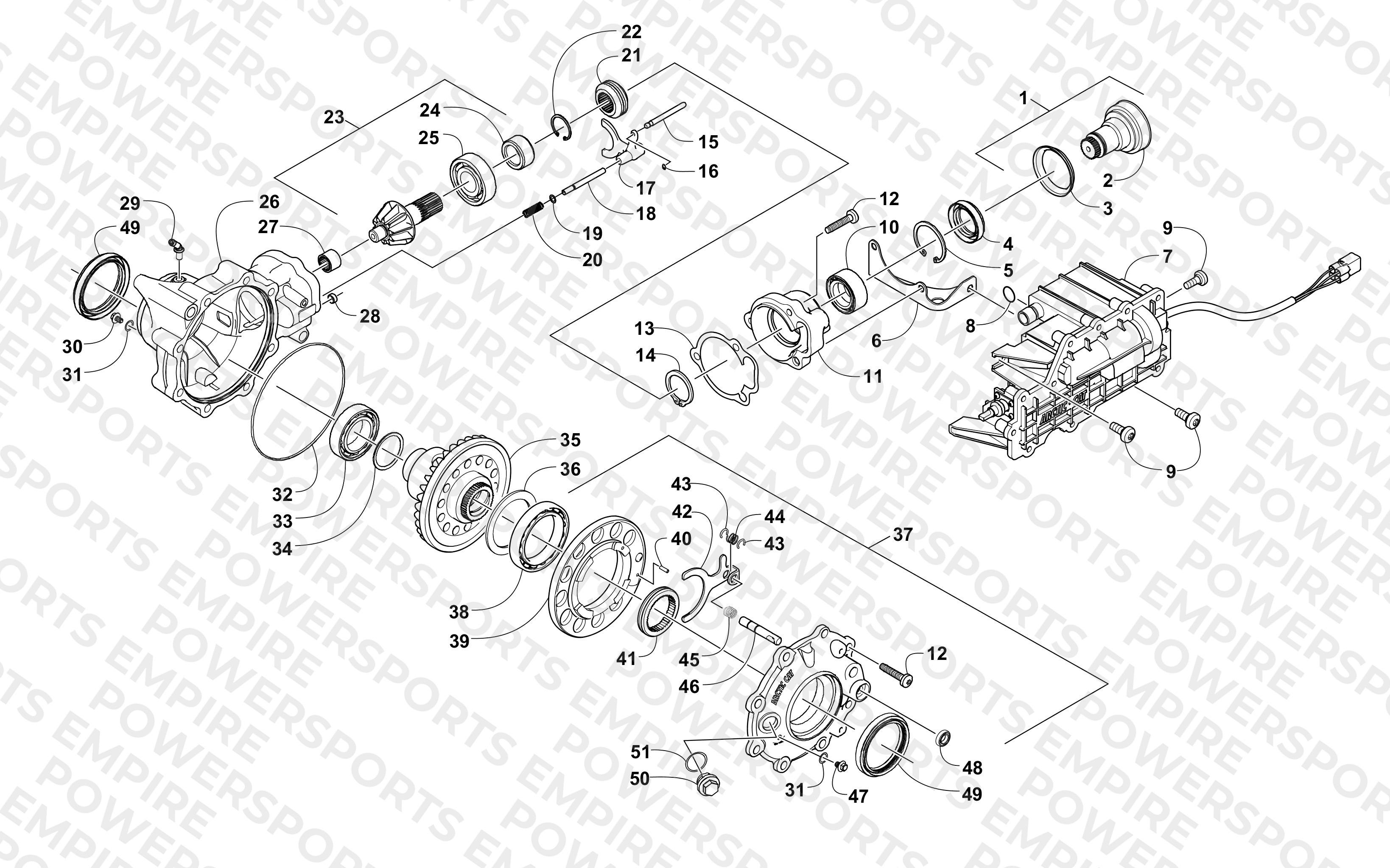 FRONT DRIVE GEARCASE ASSEMBLY