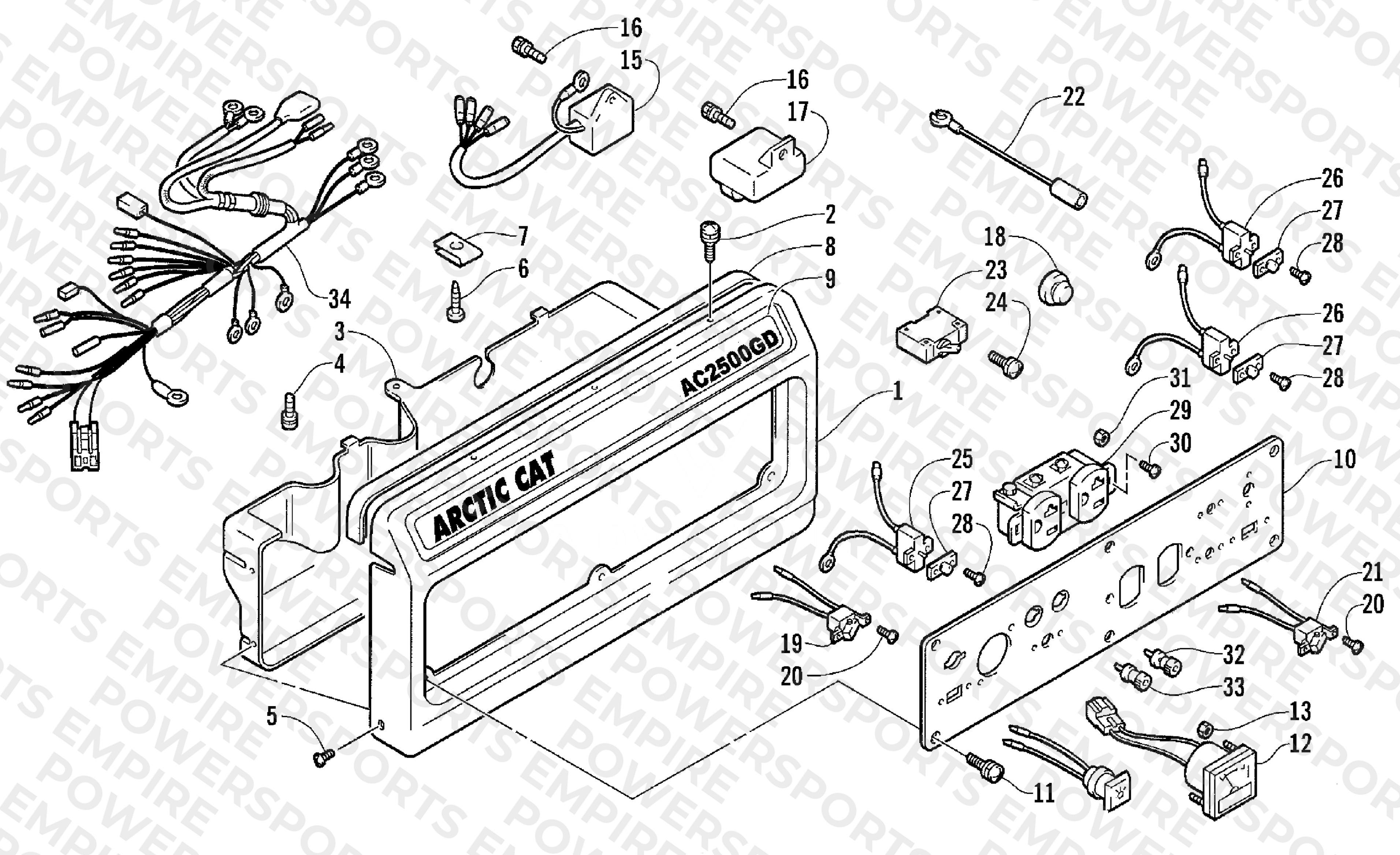 CONTROL PANEL ASSEMBLY (S/N SV233-100001 & Up)