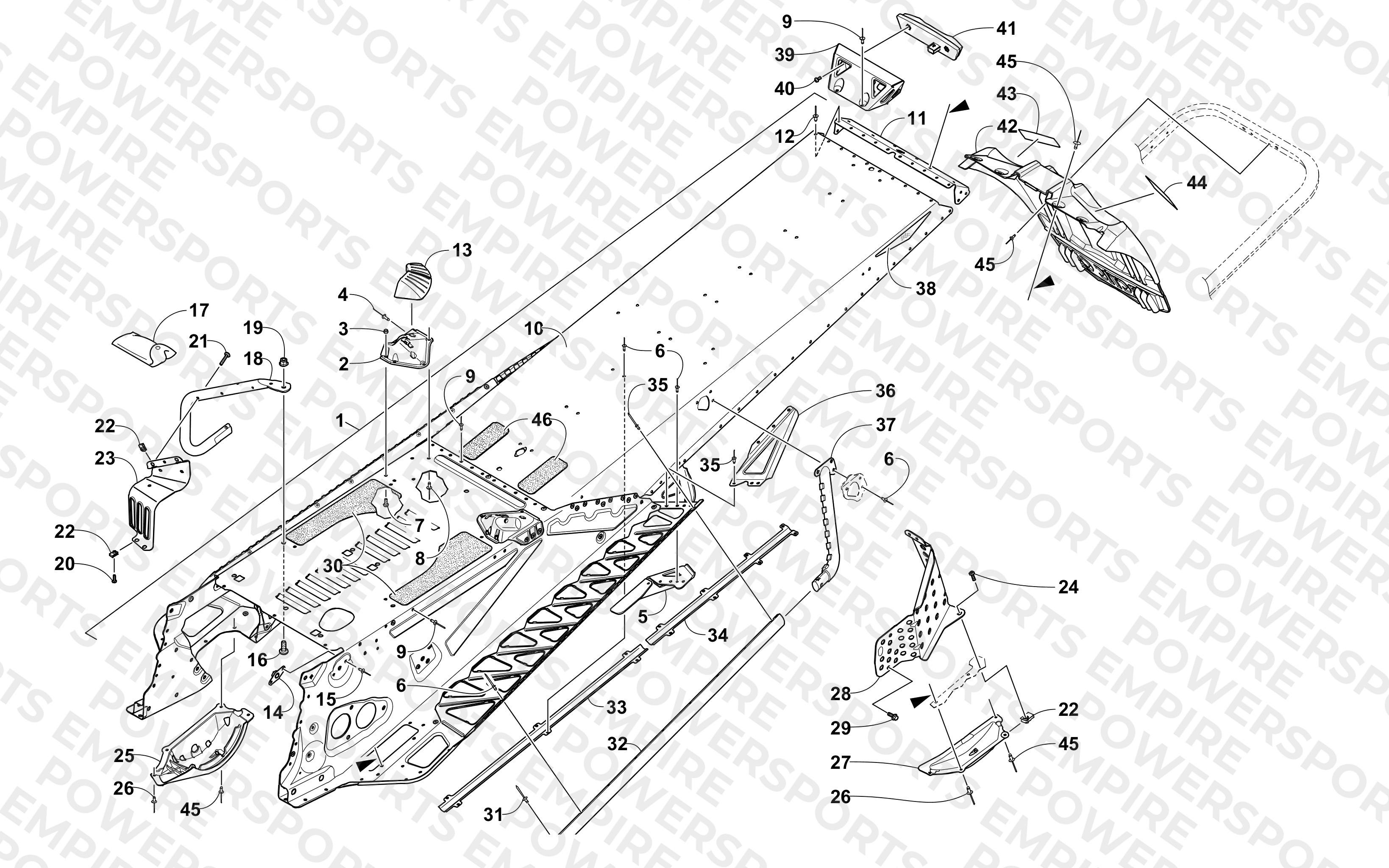 TUNNEL AND SNOWFLAP ASSEMBLY