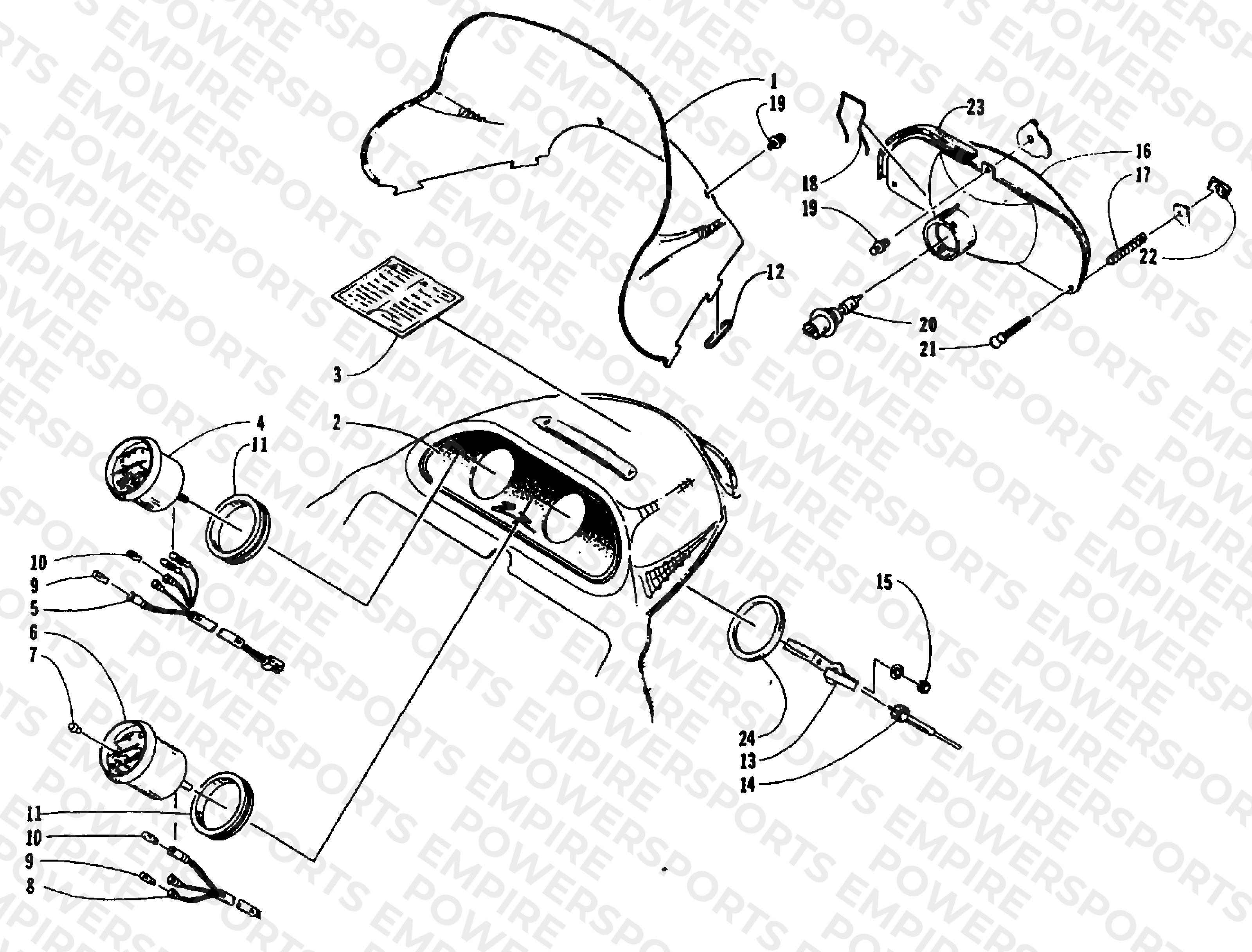 WINDSHIELD, HEADLIGHT, AND HOOD HINGE