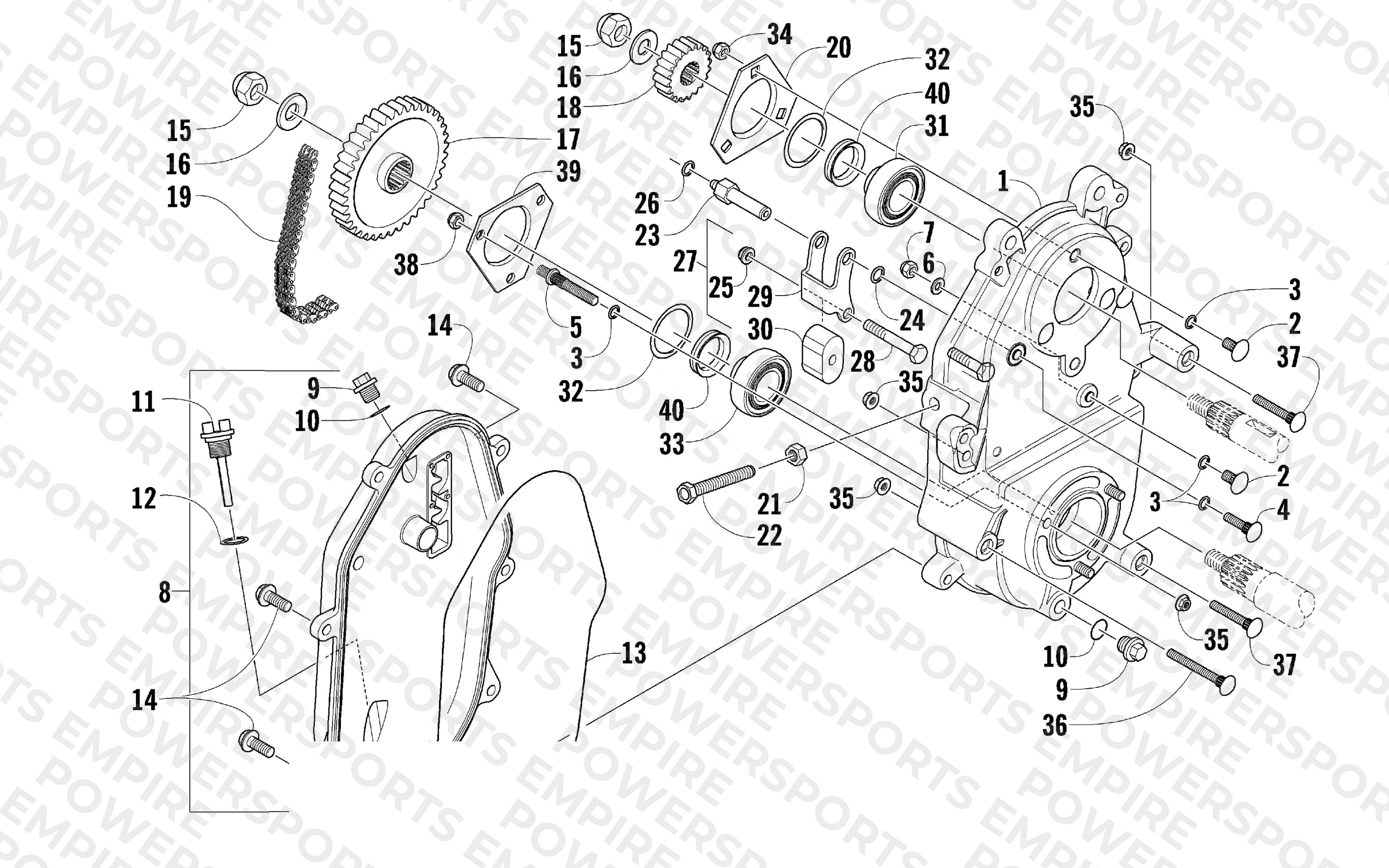DRIVE/DROPCASE ASSEMBLY