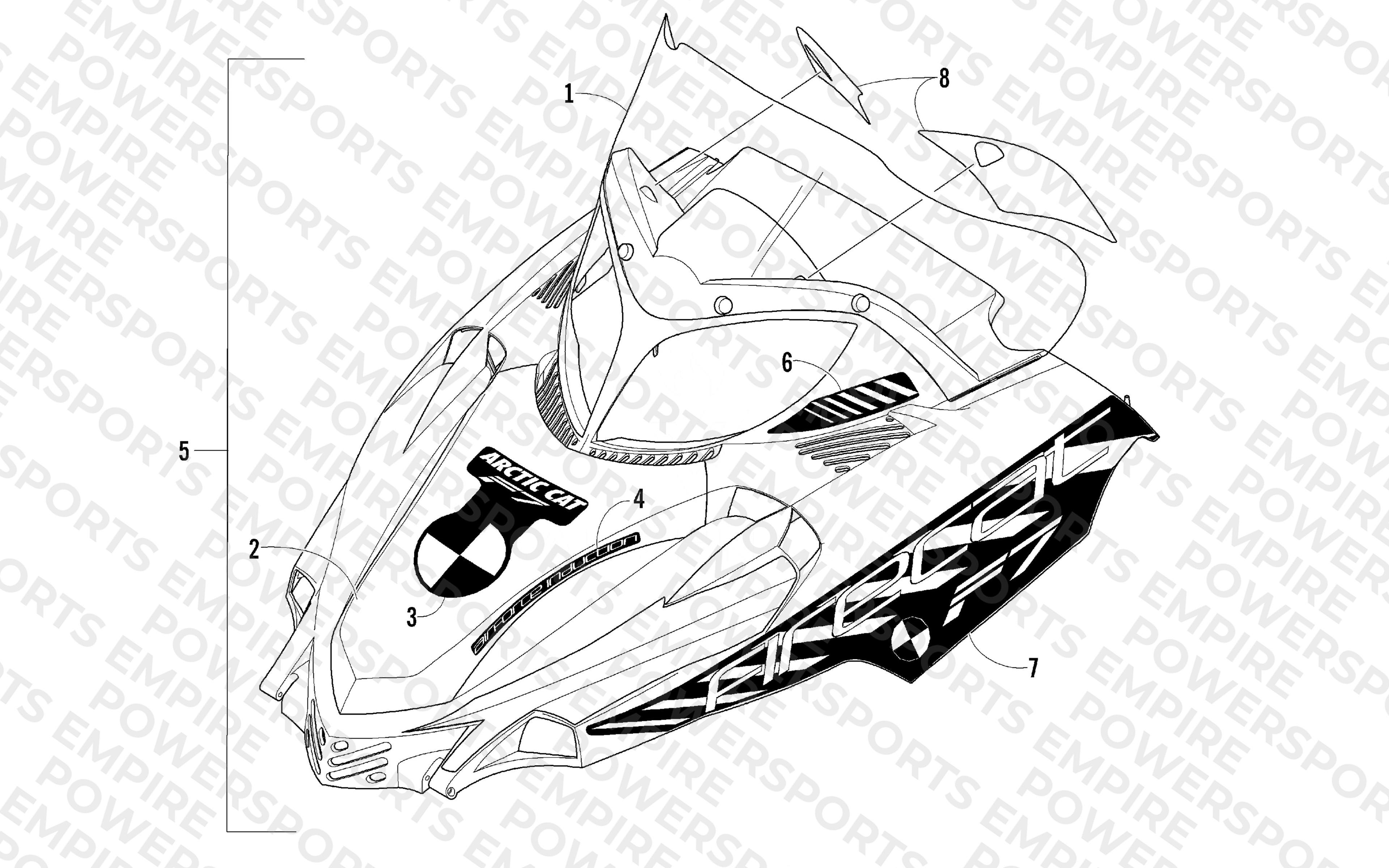 HOOD AND WINDSHIELD ASSEMBLY