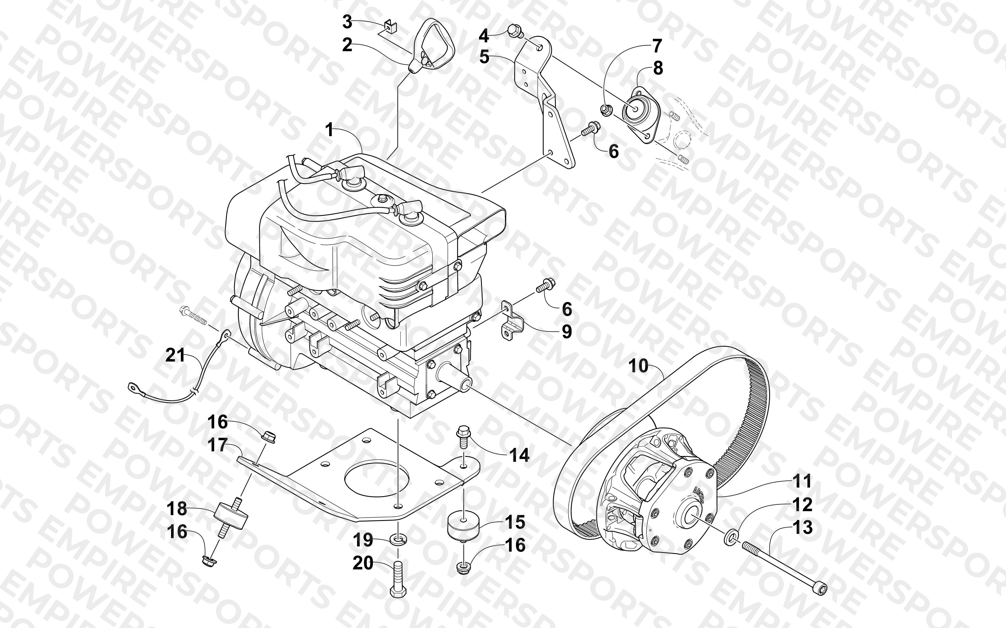 ENGINE AND RELATED PARTS