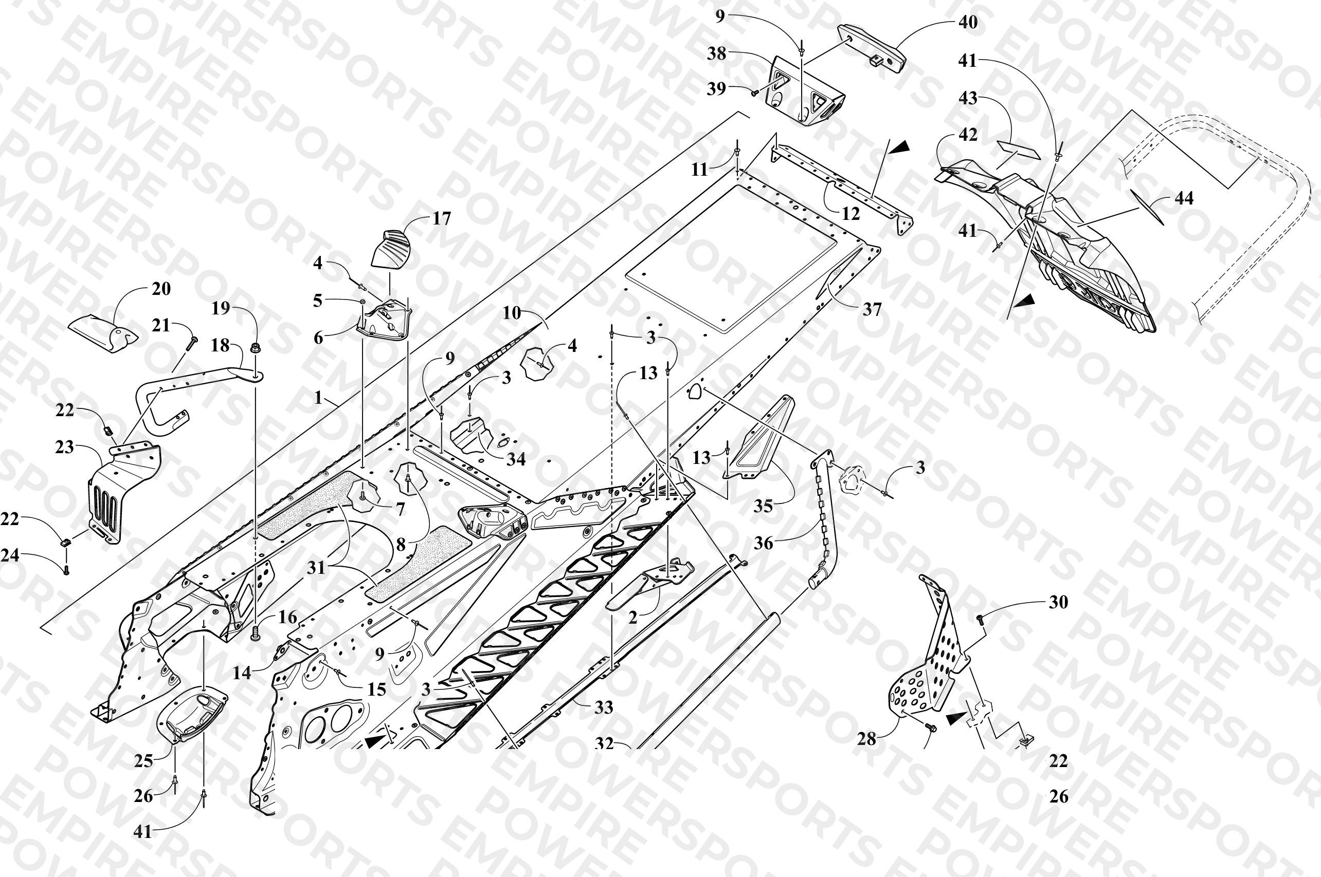 TUNNEL AND SNOWFLAP ASSEMBLY