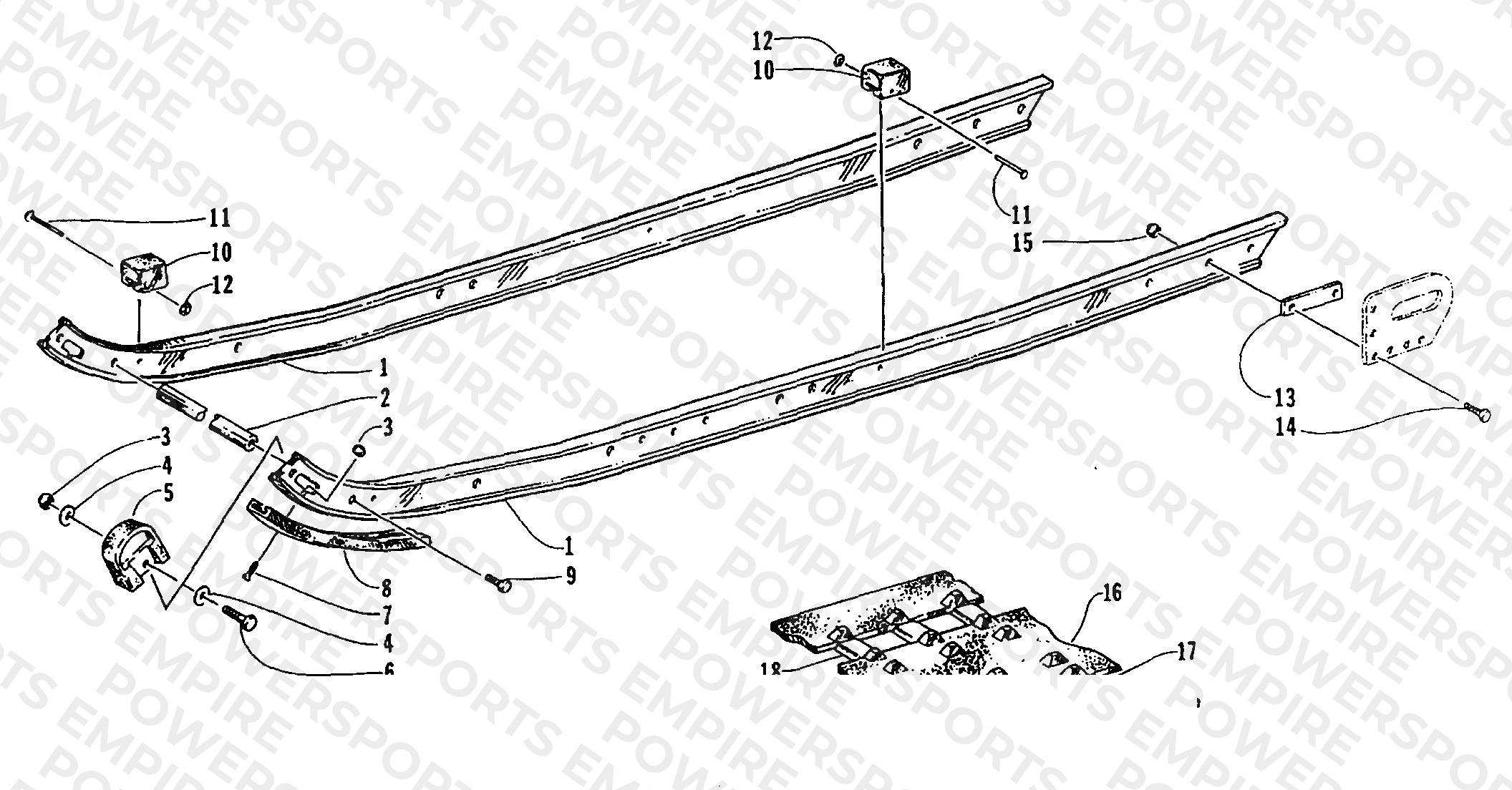 SLIDE RAIL AND TRACK ASSEMBLIES