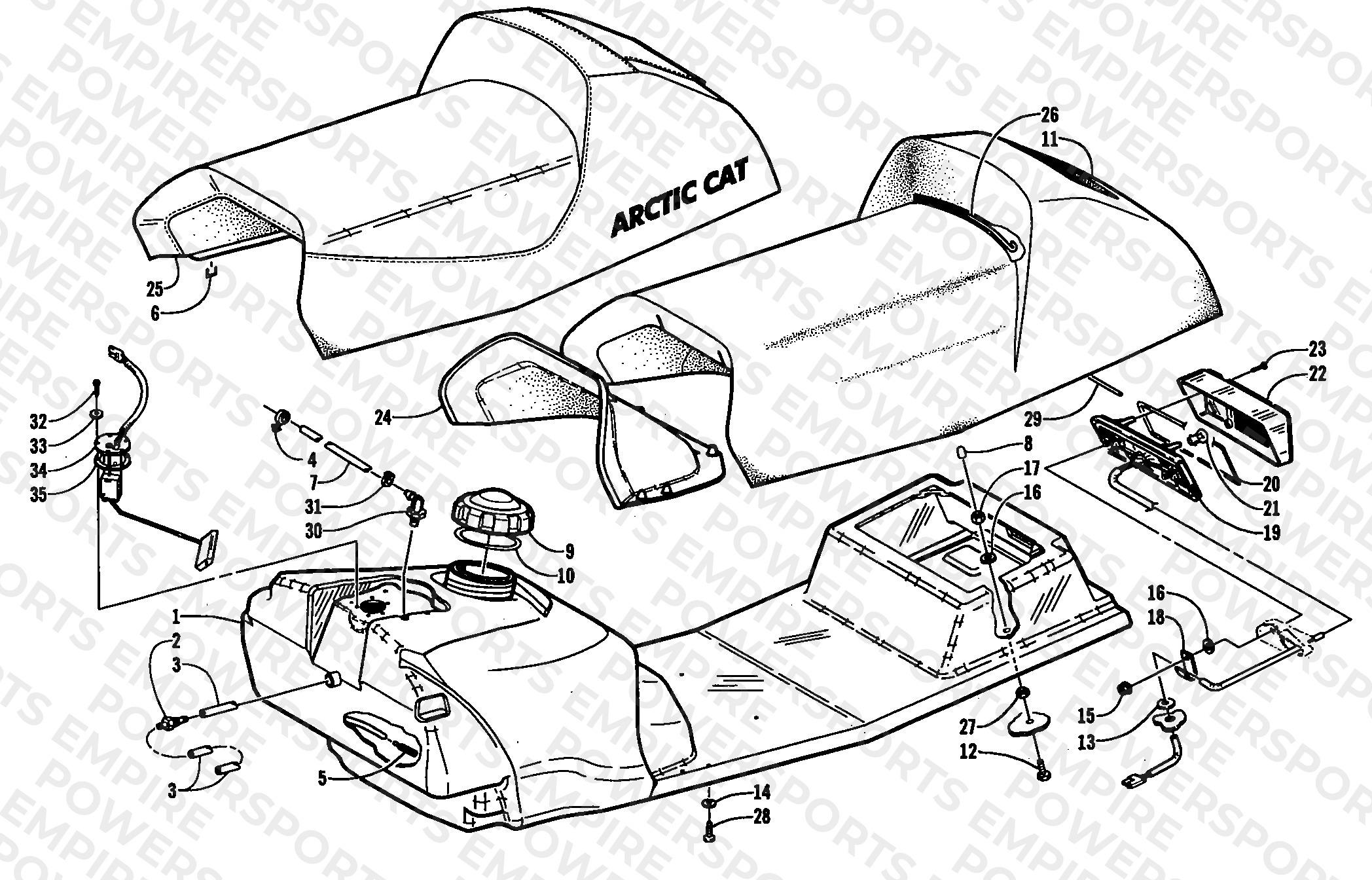 SEAT AND TAILLIGHT ASSEMBLY