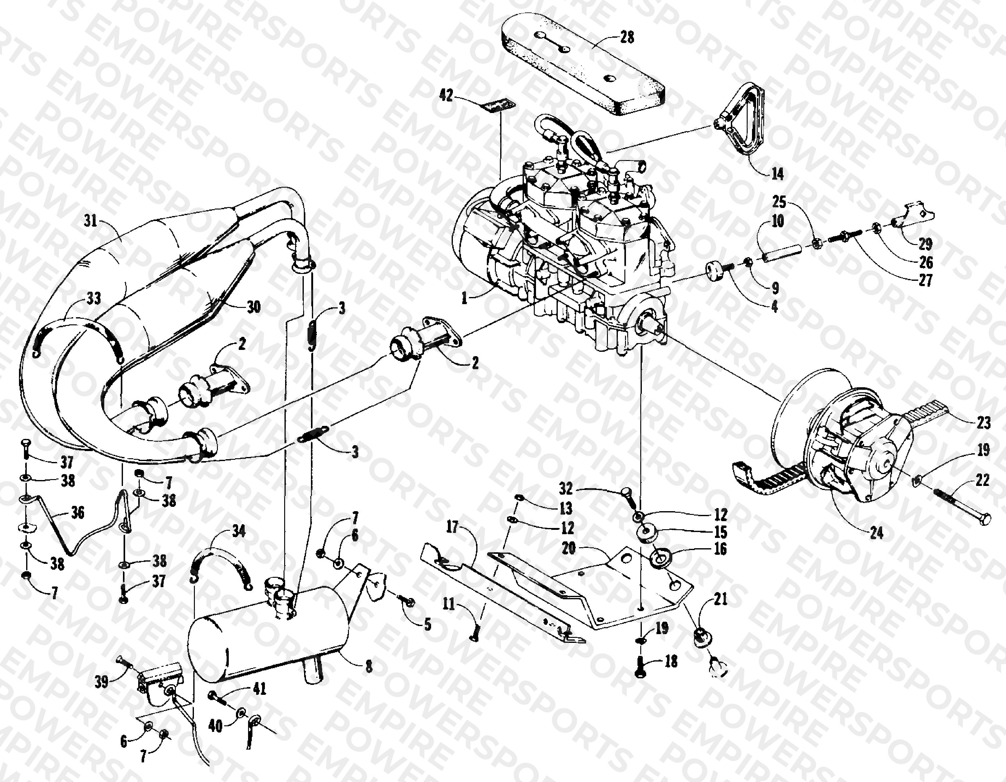 ENGINE AND RELATED PARTS