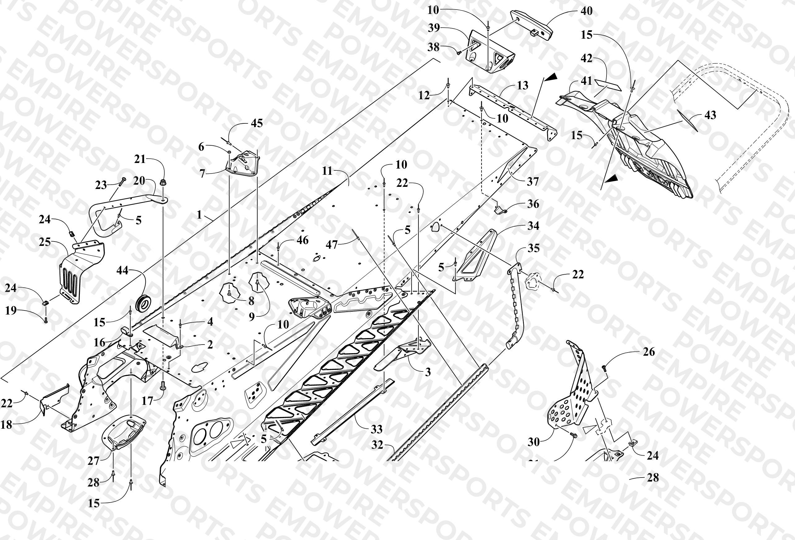 TUNNEL AND SNOWFLAP ASSEMBLY