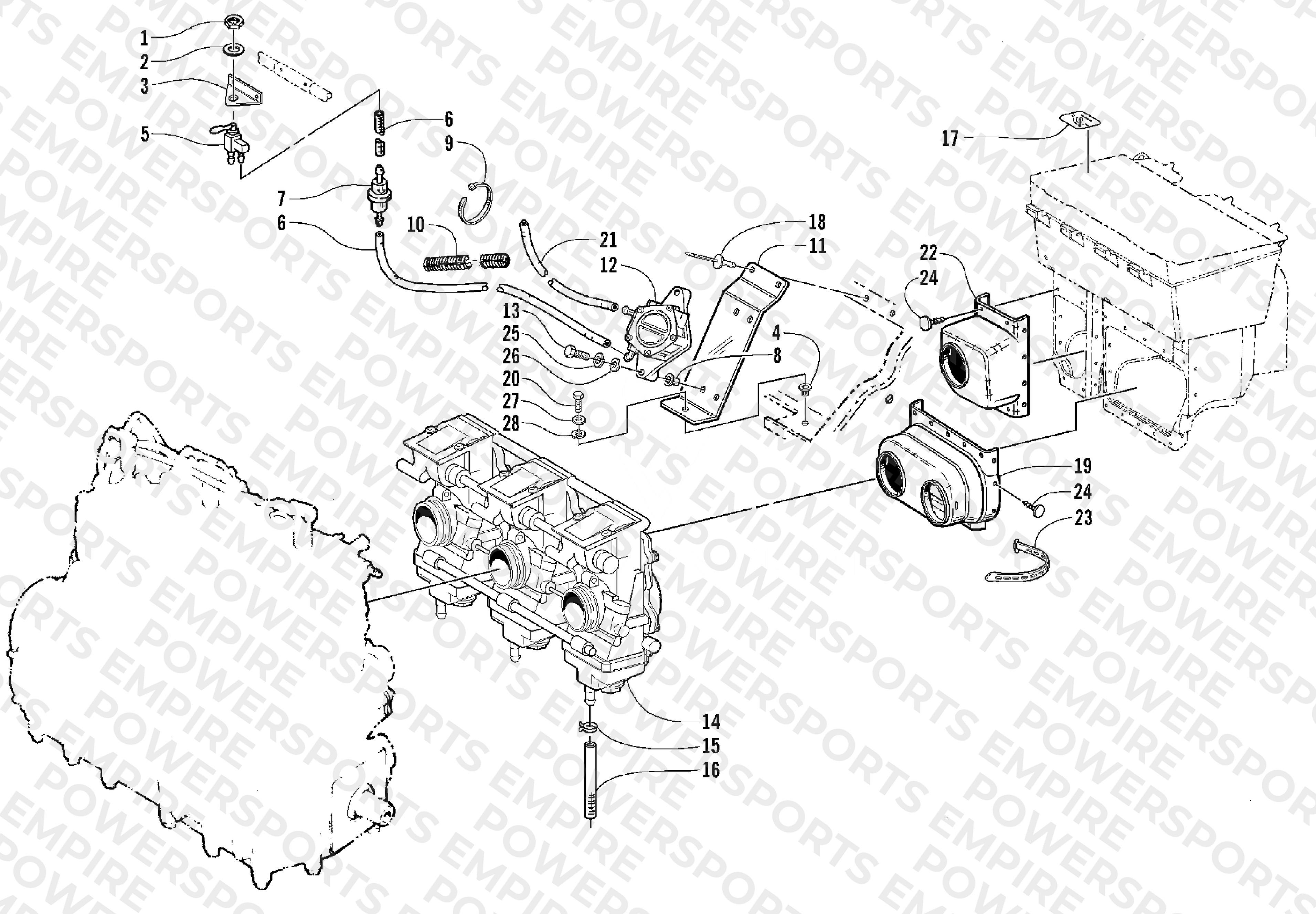 CARBURETOR AND FUEL PUMP ASSEMBLY