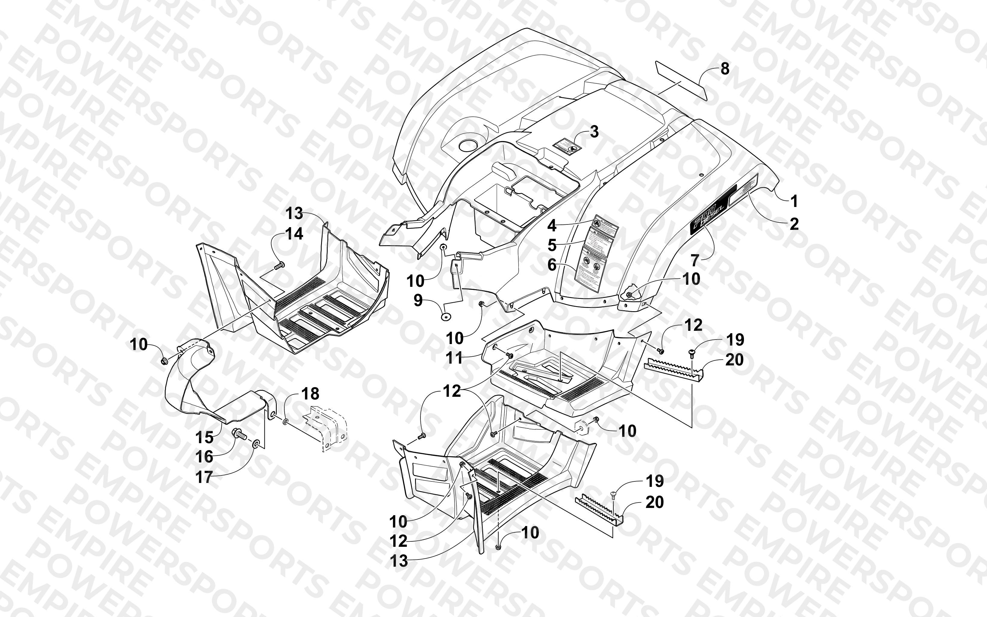 REAR BODY PANEL AND FOOTWELL ASSEMBLIES