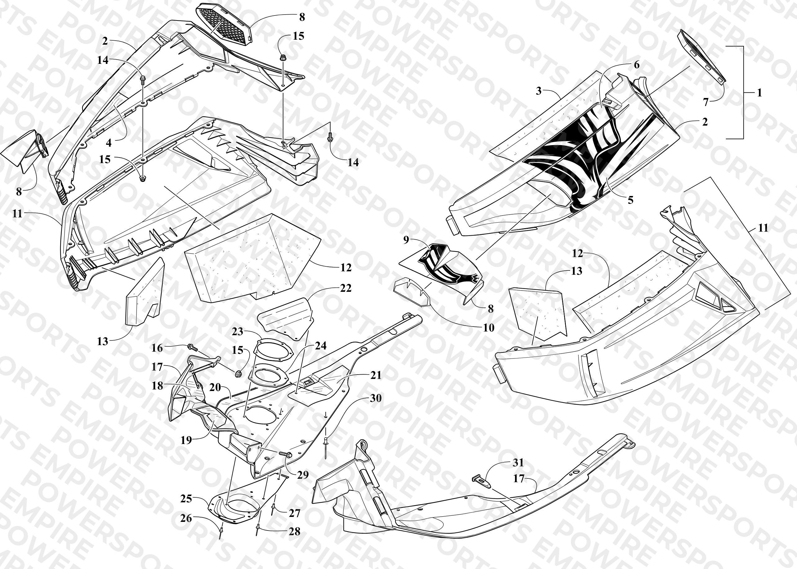SKID PLATE AND SIDE PANEL ASSEMBLY