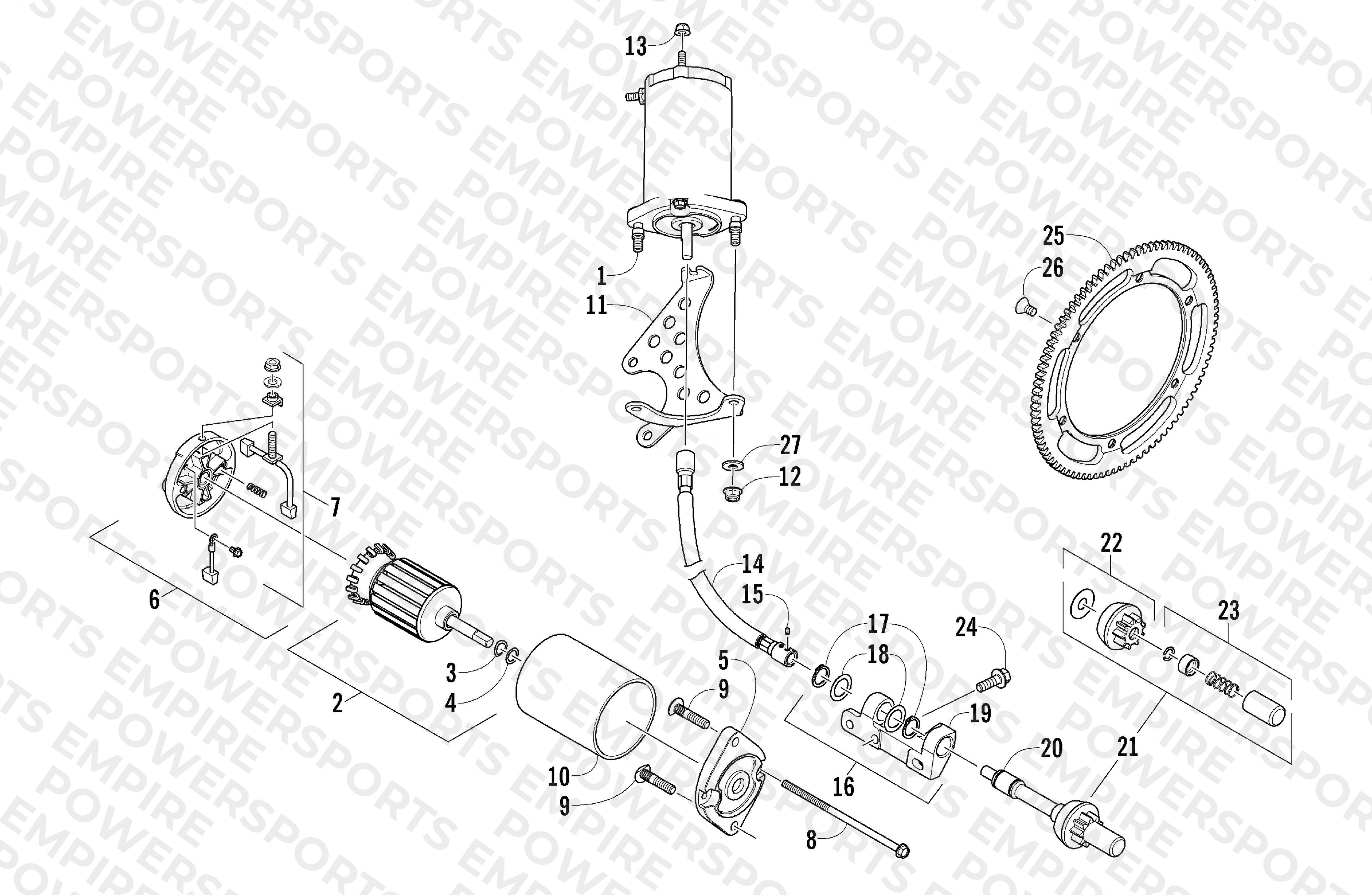FLEX-DRIVE STARTER MOTOR ASSEMBLY