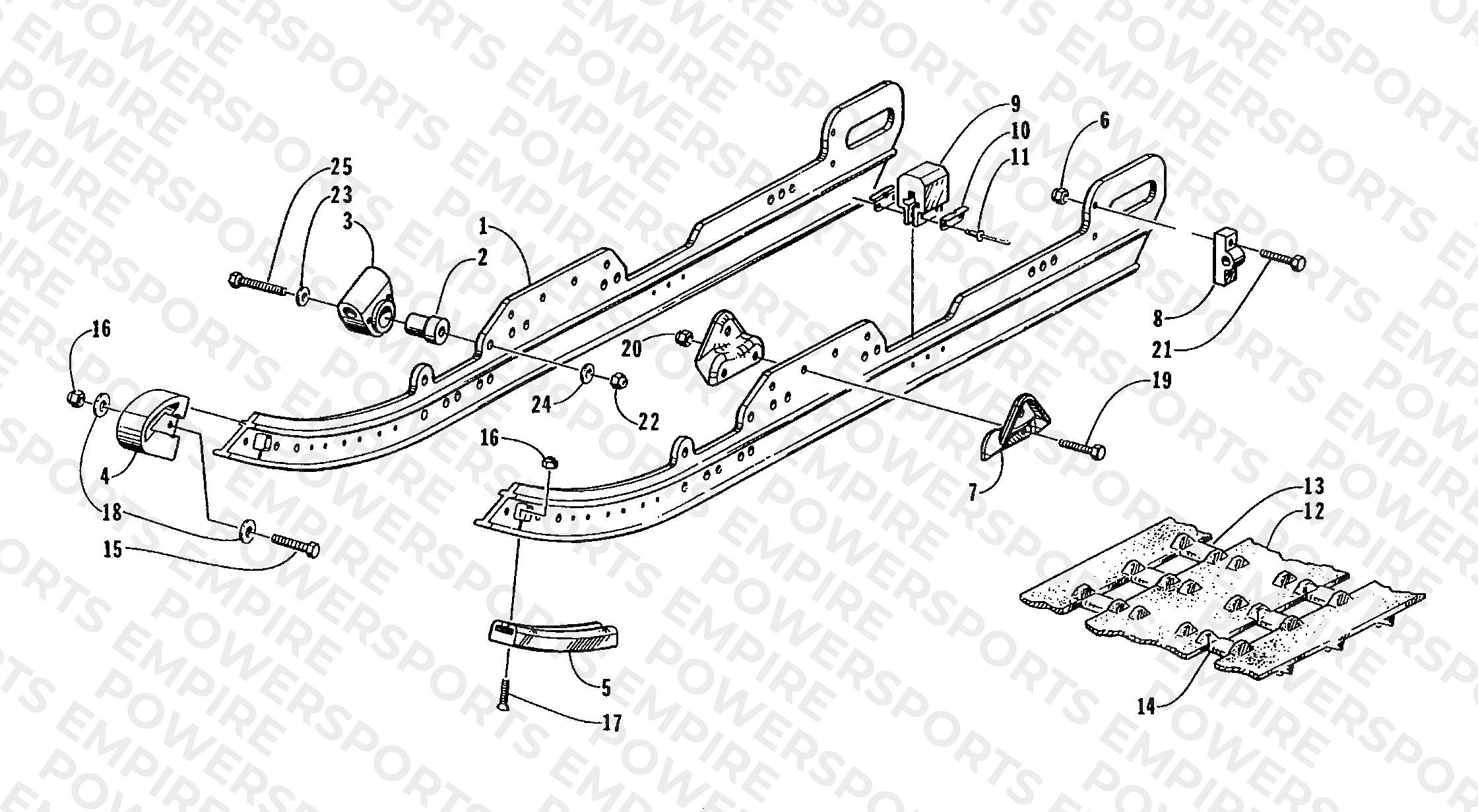 SLIDE RAIL AND TRACK ASSEMBLY