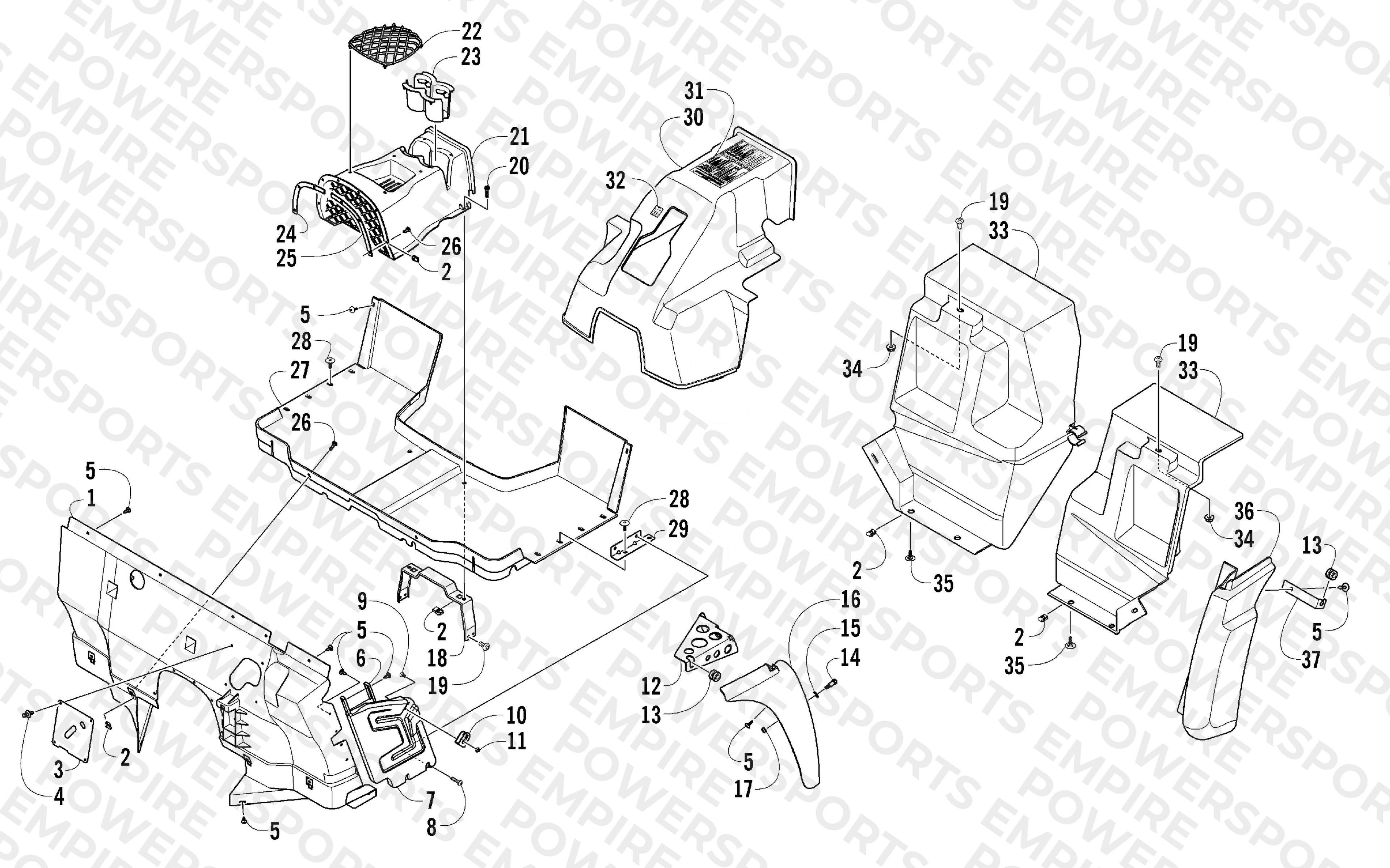 CONSOLE AND FLOOR PANEL ASSEMBLY