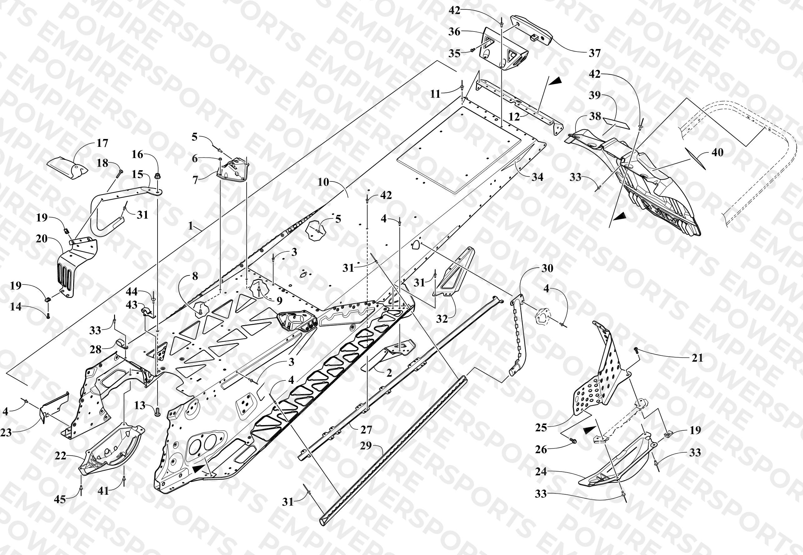 TUNNEL AND SNOWFLAP ASSEMBLY