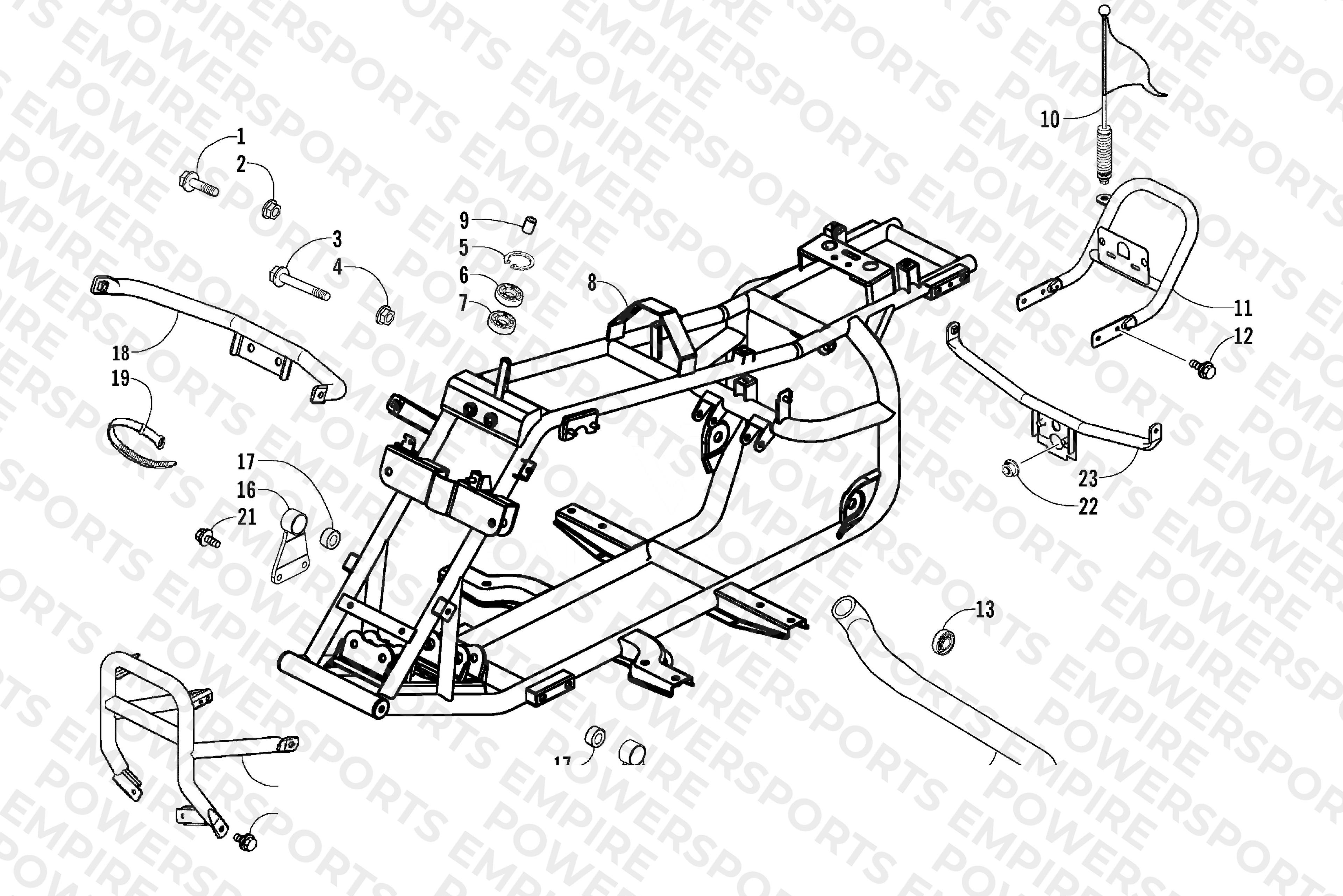 FRAME AND RELATED PARTS ASSEMBLY