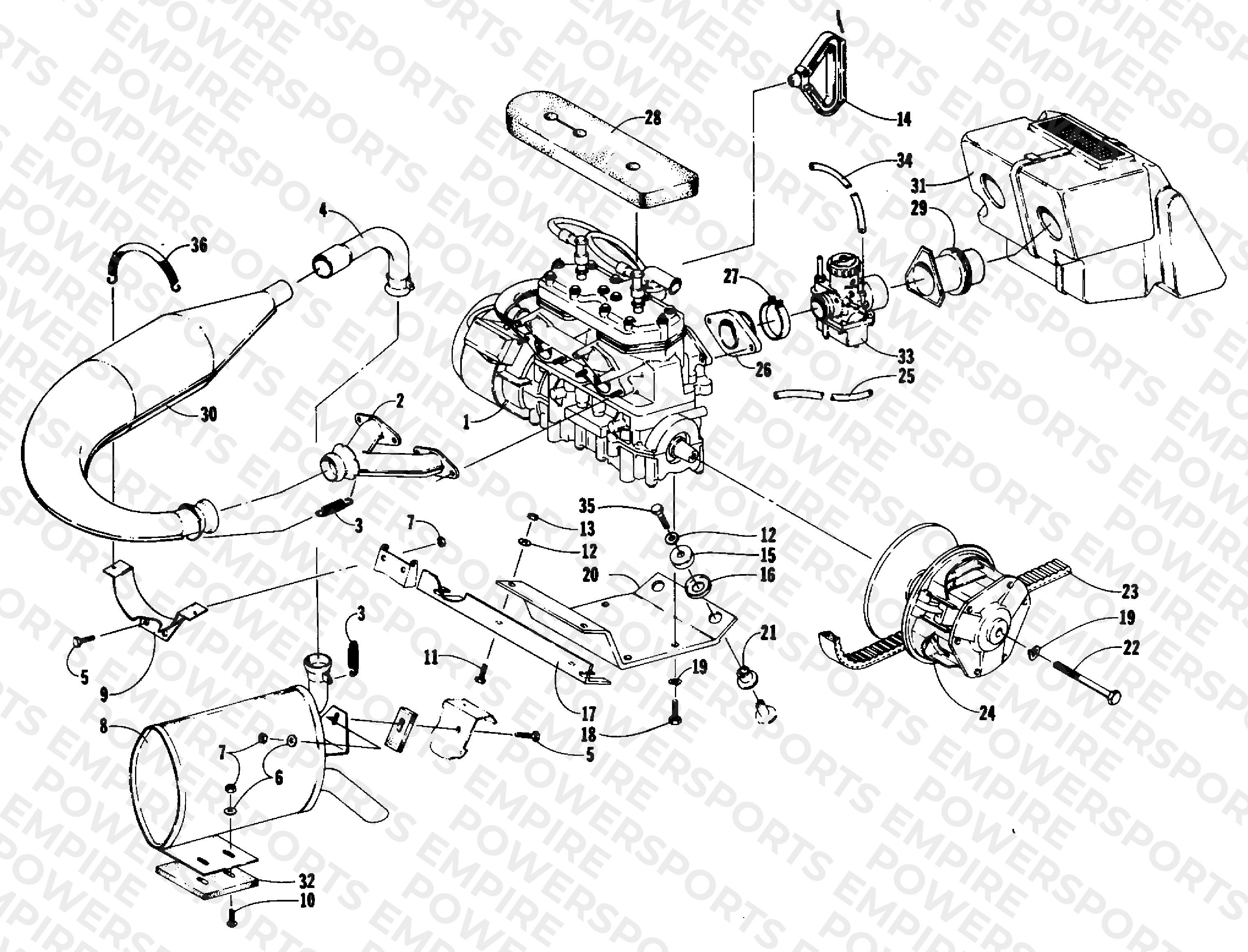 ENGINE AND RELATED PARTS